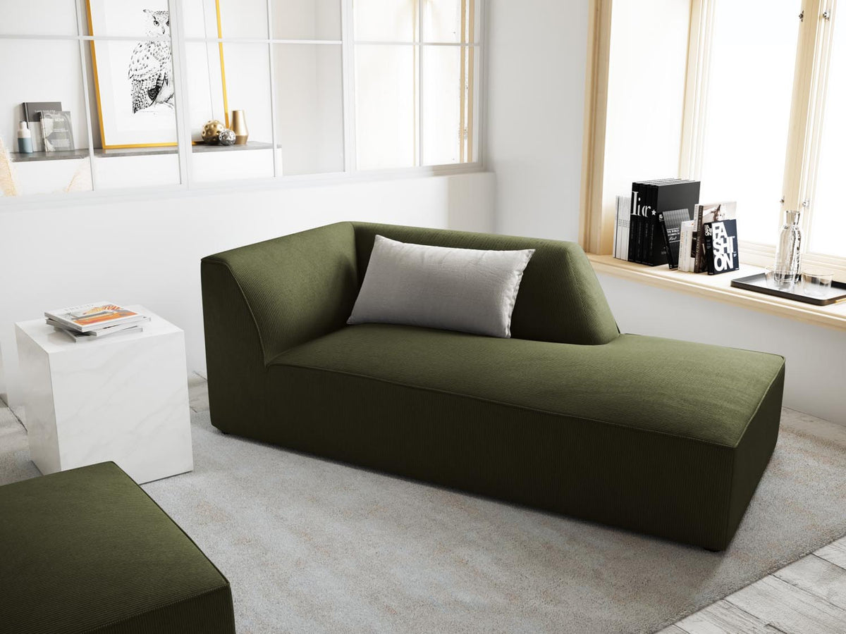 Ruby Sofa Chaise Lounge rechts 1 Sitz in Green-Scala präsentiert im Onlineshop von KAQTU Design AG. L-Sofa rechts ist von Micadoni