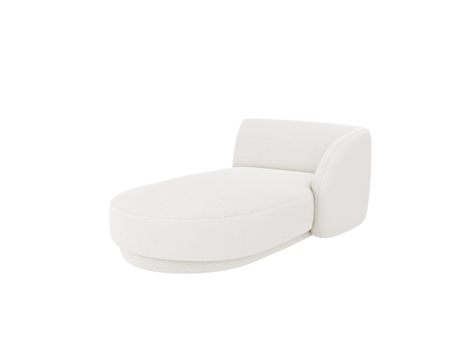 Miley Boucle Sofa Chaise Lounge rechts 2 Sitzer in White präsentiert im Onlineshop von KAQTU Design AG. L-Sofa rechts ist von Micadoni
