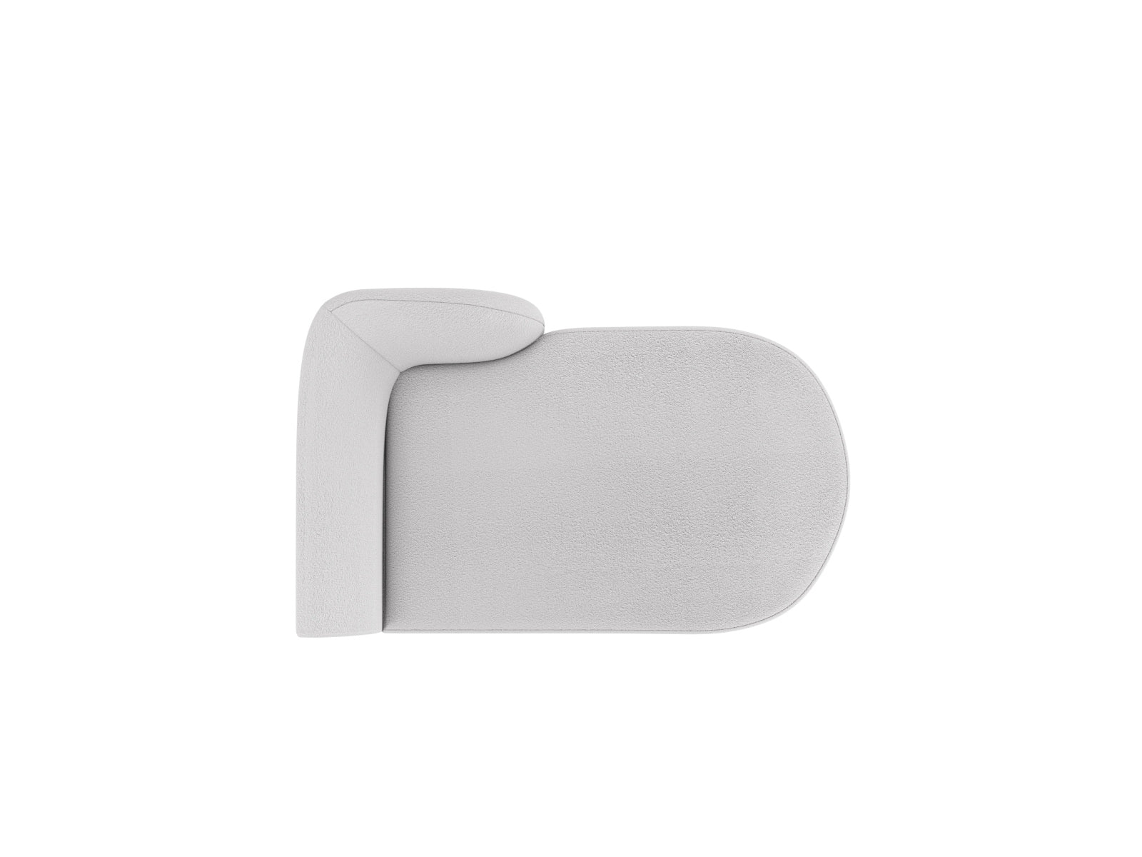 Miley Boucle Sofa Chaise Lounge rechts 2 Sitzer in Light Grey präsentiert im Onlineshop von KAQTU Design AG. L-Sofa rechts ist von Micadoni