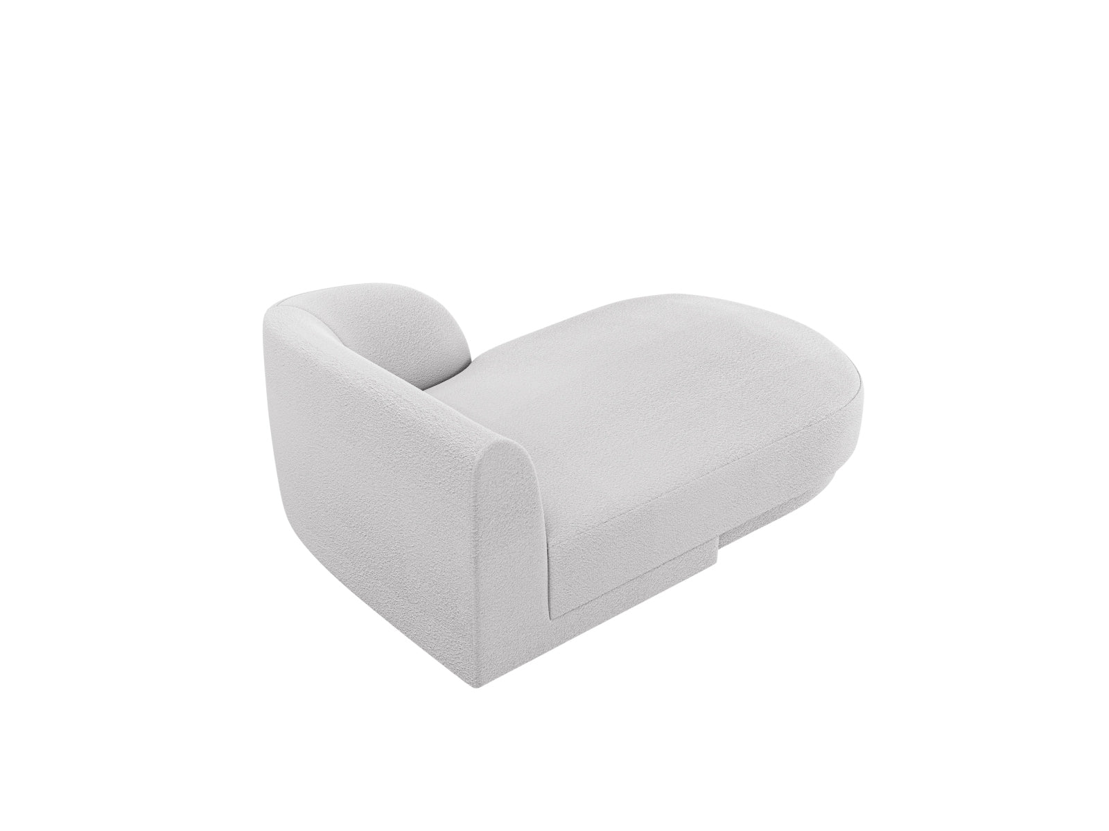 Miley Boucle Sofa Chaise Lounge rechts 2 Sitzer in Light Grey präsentiert im Onlineshop von KAQTU Design AG. L-Sofa rechts ist von Micadoni