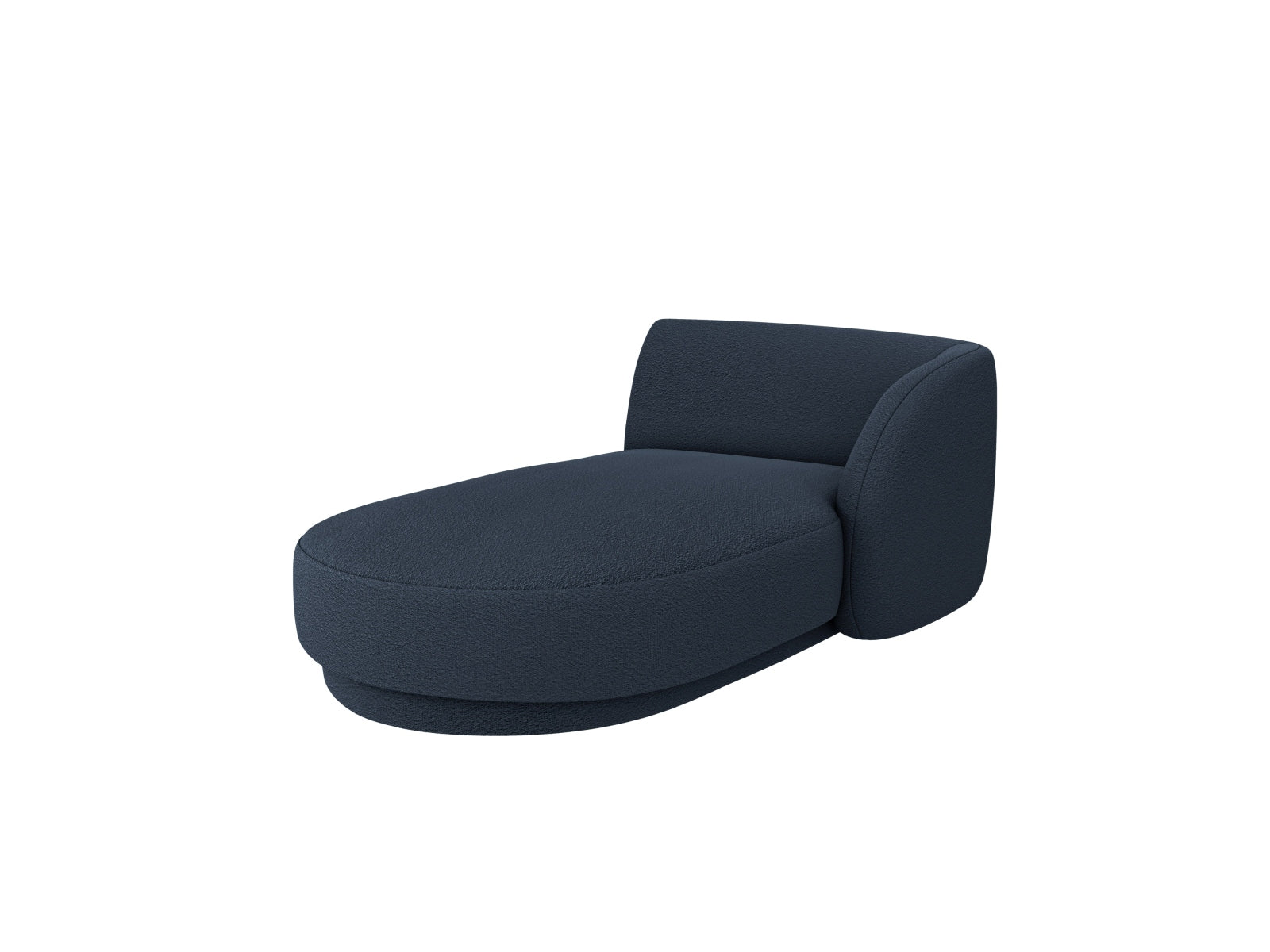 Miley Boucle Sofa Chaise Lounge rechts 2 Sitzer in Dark Blue präsentiert im Onlineshop von KAQTU Design AG. L-Sofa rechts ist von Micadoni