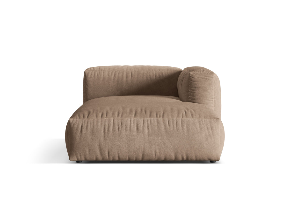 Martina Sofa Chaise Lounge rechts 1 Sitz in Dark Beige-Vogue präsentiert im Onlineshop von KAQTU Design AG. L-Sofa rechts ist von Micadoni