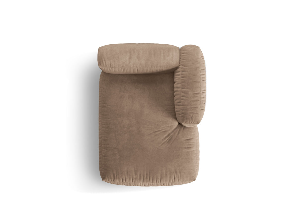 Martina Sofa Chaise Lounge rechts 1 Sitz in Dark Beige-Vogue präsentiert im Onlineshop von KAQTU Design AG. L-Sofa rechts ist von Micadoni