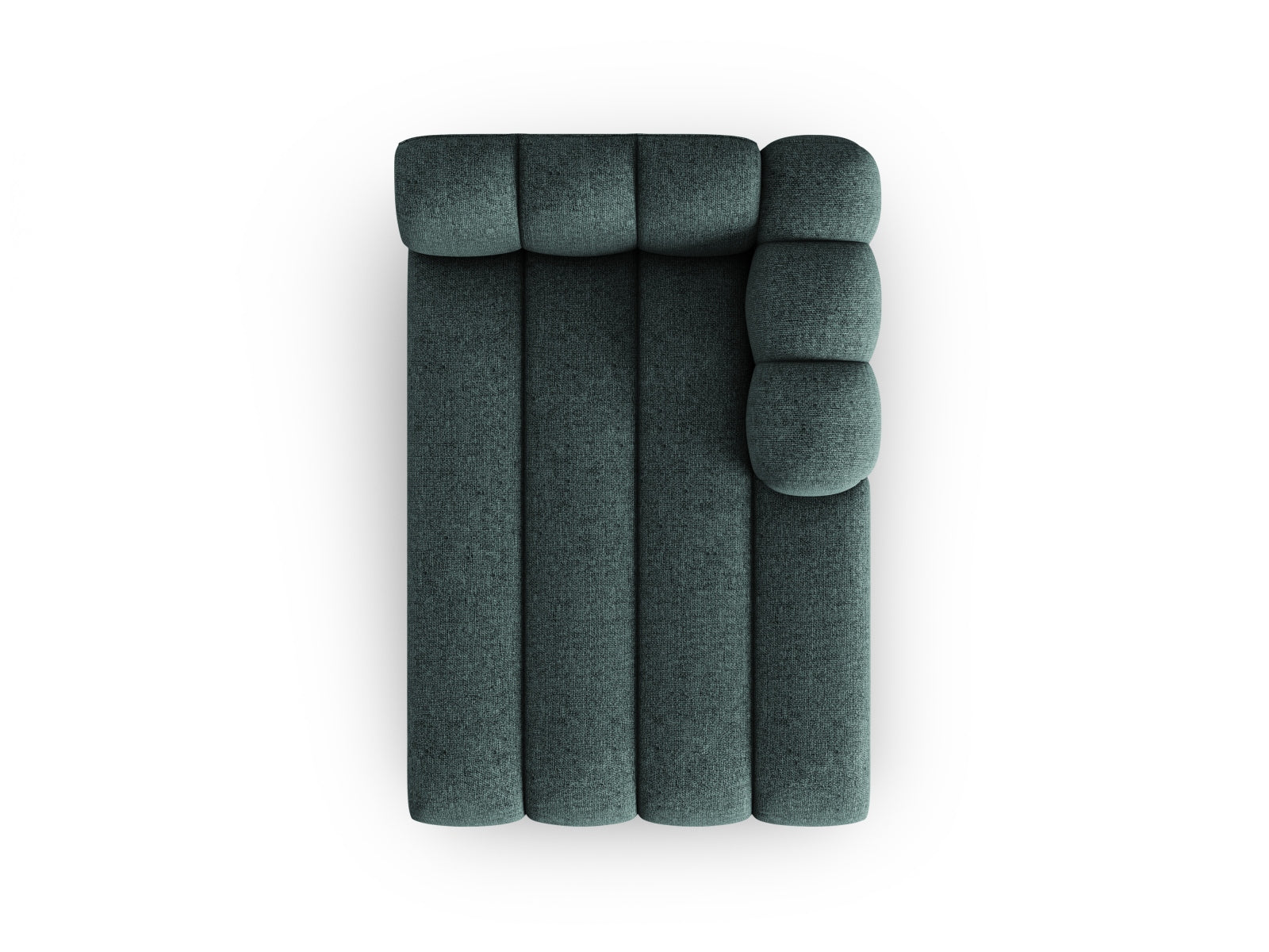 Lupine Sofa Chaise Lounge rechts 2 Sitzer in Petrol präsentiert im Onlineshop von KAQTU Design AG. L-Sofa rechts ist von Micadoni