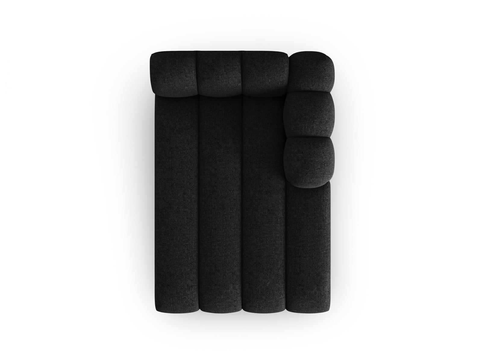 Lupine Sofa Chaise Lounge rechts 2 Sitzer in Black präsentiert im Onlineshop von KAQTU Design AG. L-Sofa rechts ist von Micadoni