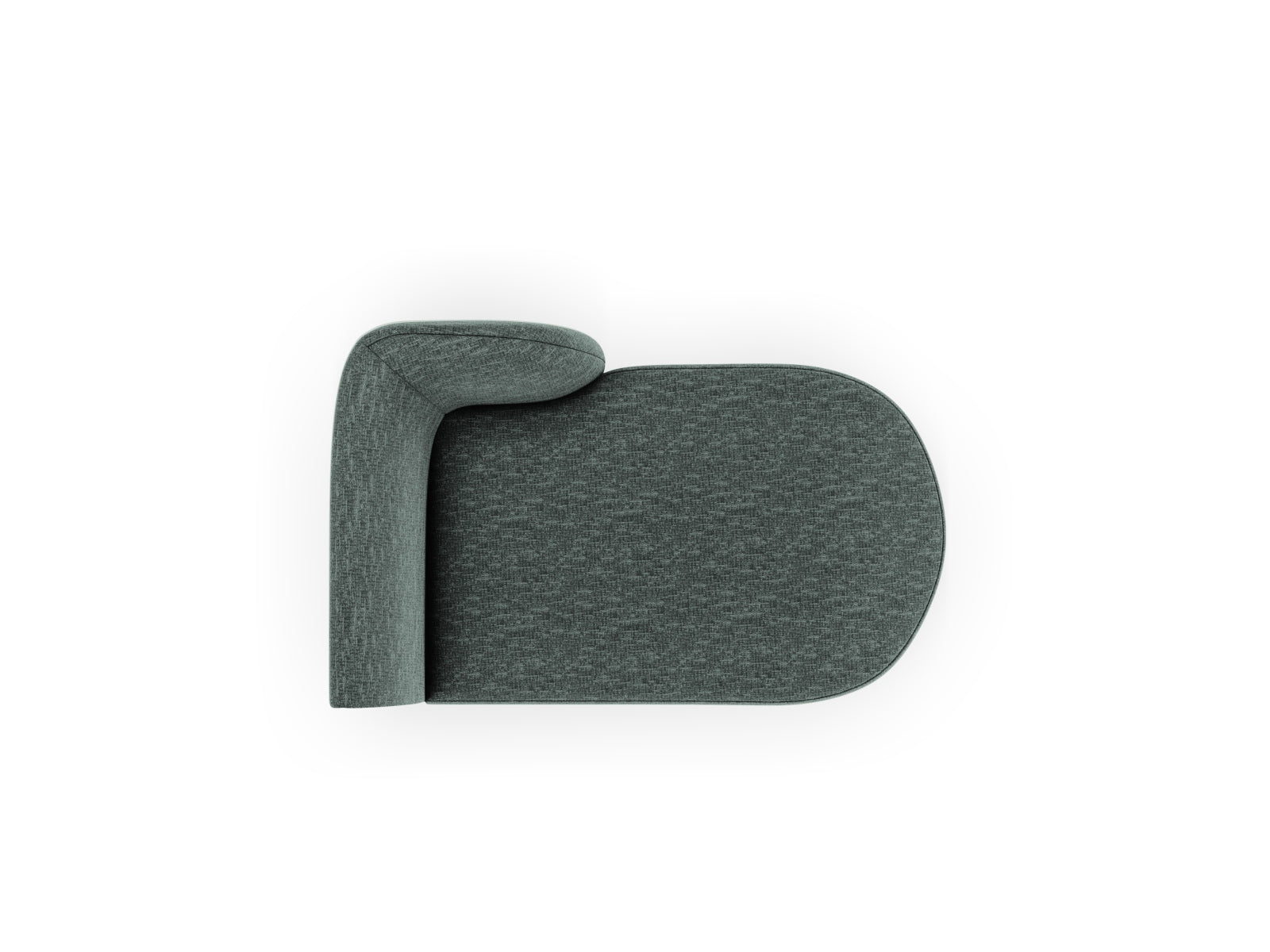 Miley Sofa Chaise Lounge rechts 2 Sitzer in Petrol präsentiert im Onlineshop von KAQTU Design AG. L-Sofa rechts ist von Micadoni