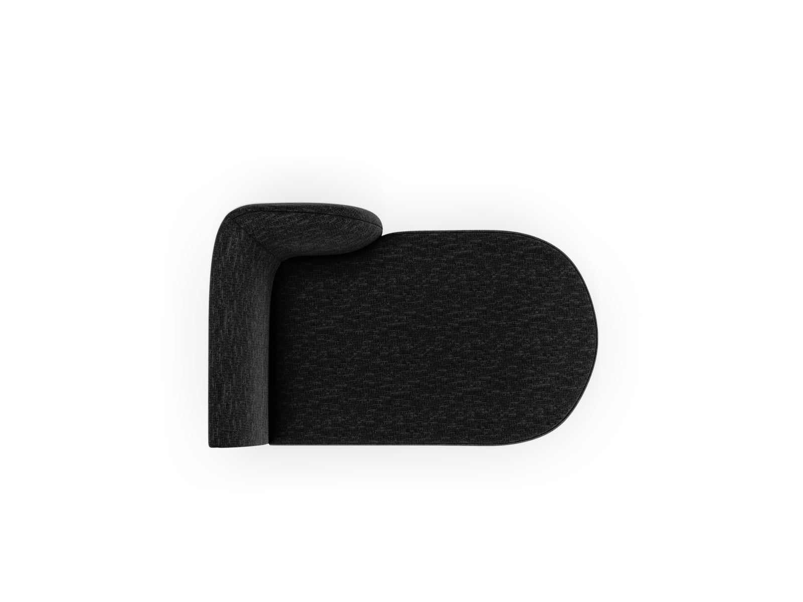 Miley Sofa Chaise Lounge rechts 2 Sitzer in Black präsentiert im Onlineshop von KAQTU Design AG. L-Sofa rechts ist von Micadoni