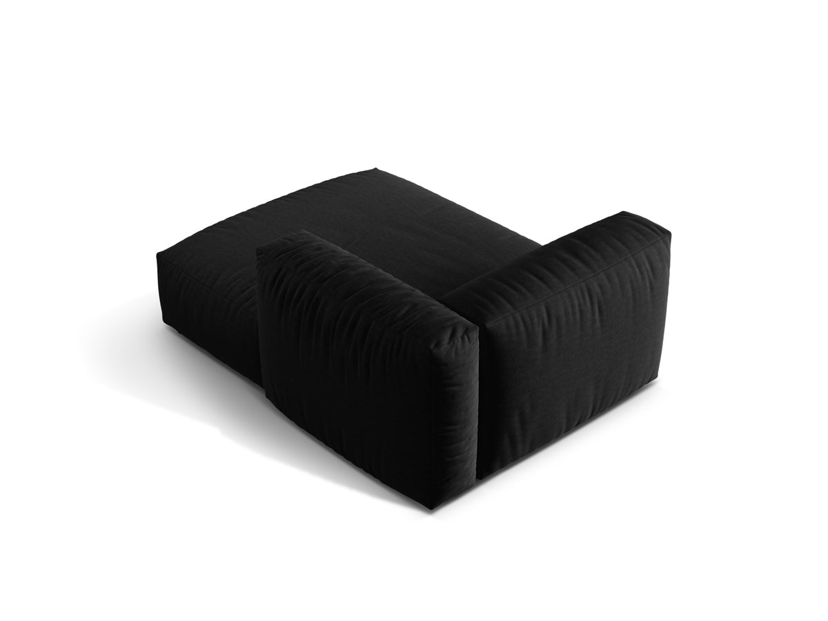 Martina Sofa Chaise Lounge rechts 1 Sitz in Black-Boston präsentiert im Onlineshop von KAQTU Design AG. L-Sofa rechts ist von Micadoni