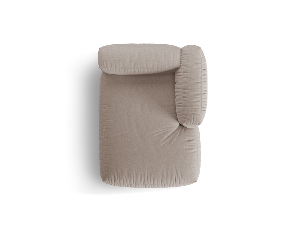 Martina Sofa Chaise Lounge rechts 1 Sitz in Dark Beige-Boston präsentiert im Onlineshop von KAQTU Design AG. L-Sofa rechts ist von Micadoni
