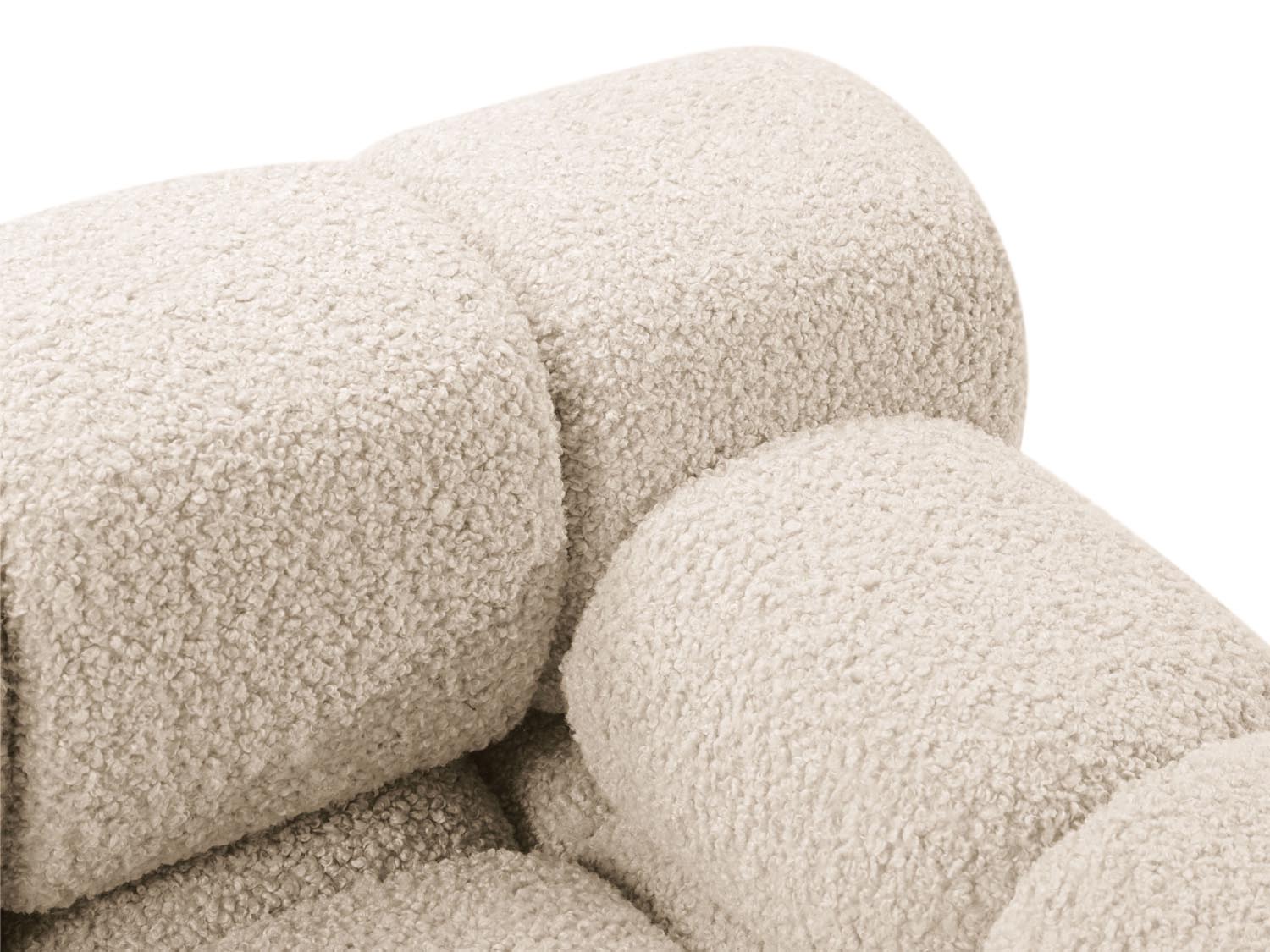 Bellis Boucle Sofa Chaise Lounge rechts 1 Sitz 94cm in Light Beige präsentiert im Onlineshop von KAQTU Design AG. L-Sofa rechts ist von Micadoni