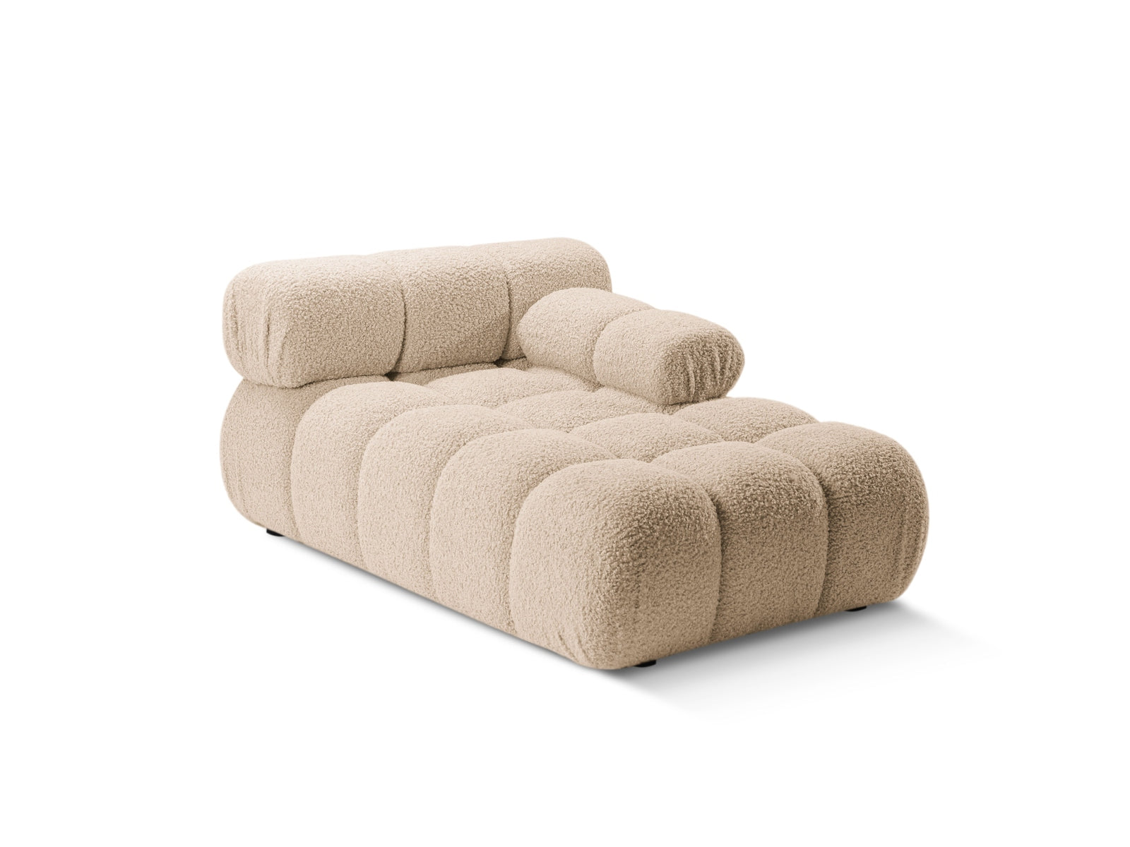 Bellis Boucle Sofa Chaise Lounge rechts 1 Sitz 94cm in Sand präsentiert im Onlineshop von KAQTU Design AG. L-Sofa rechts ist von Micadoni