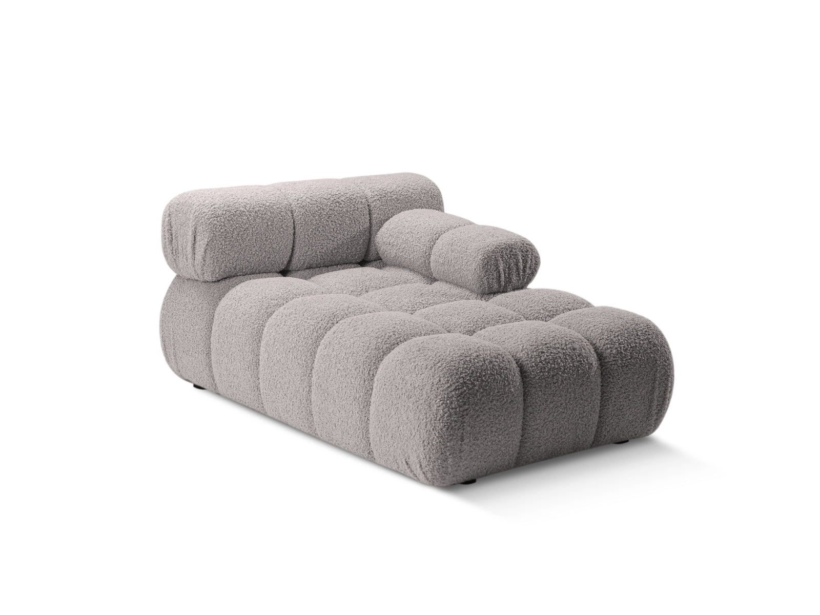 Bellis Boucle Sofa Chaise Lounge rechts 1 Sitz 94cm in Light Grey präsentiert im Onlineshop von KAQTU Design AG. L-Sofa rechts ist von Micadoni