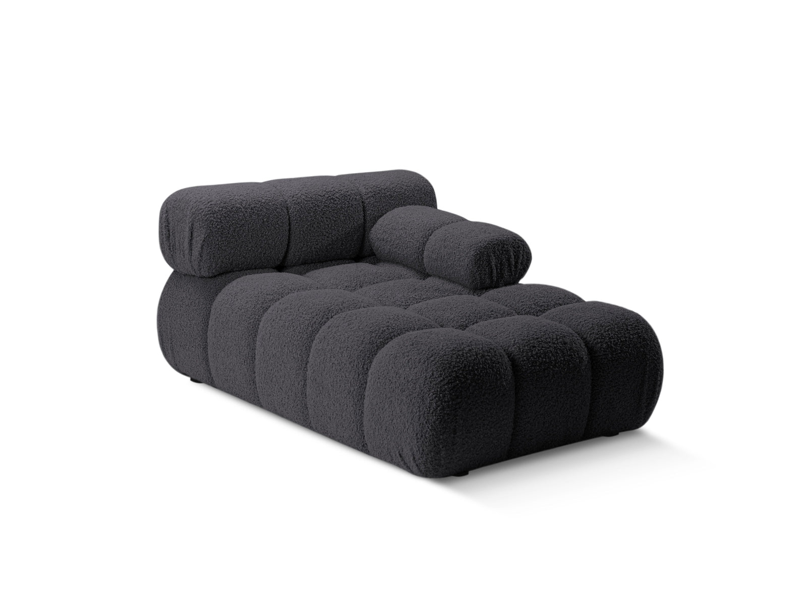 Bellis Boucle Sofa Chaise Lounge rechts 1 Sitz 94cm in Graphite präsentiert im Onlineshop von KAQTU Design AG. L-Sofa rechts ist von Micadoni
