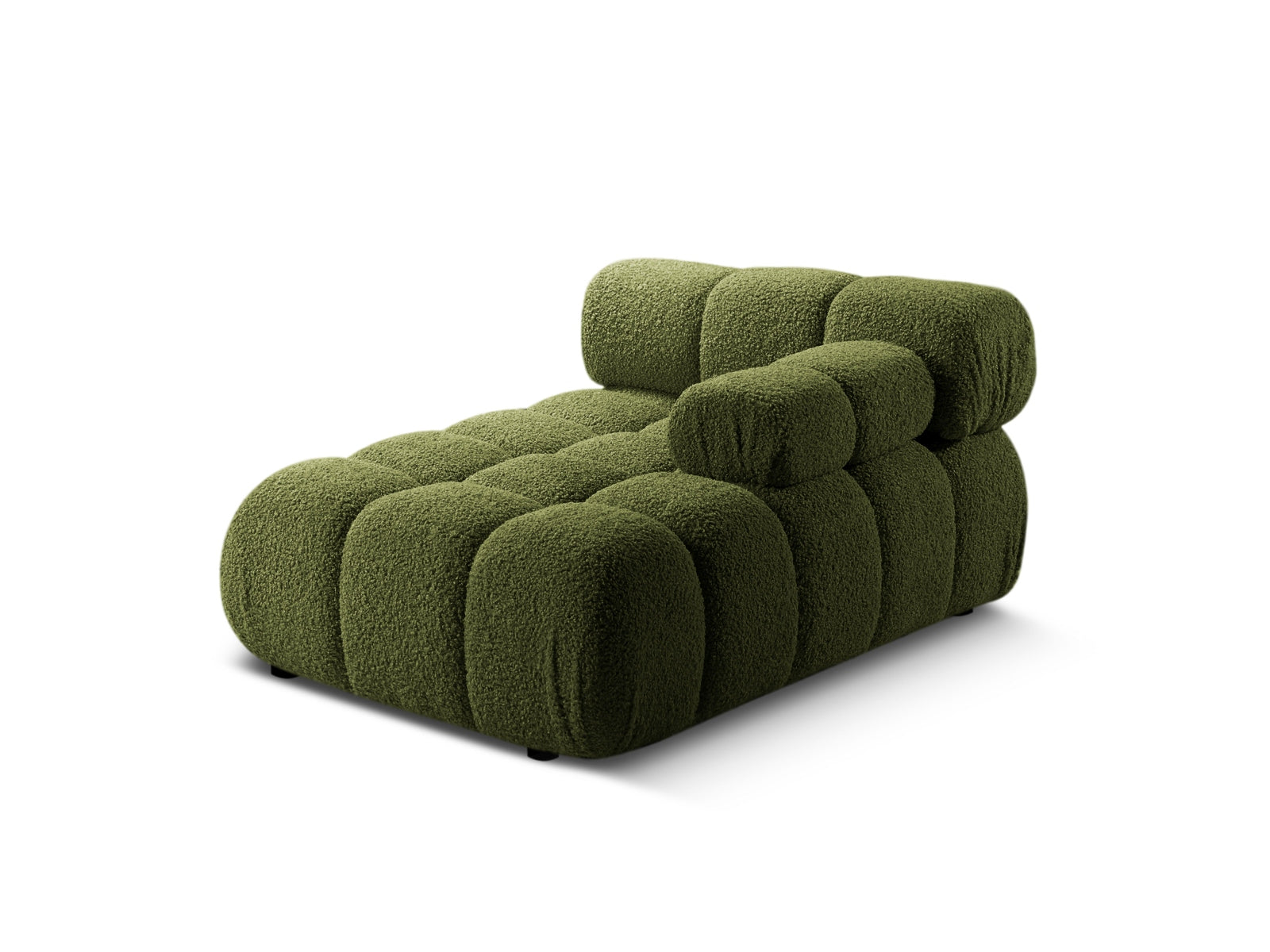Bellis Boucle Sofa Chaise Lounge rechts 1 Sitz 94cm in Green präsentiert im Onlineshop von KAQTU Design AG. L-Sofa rechts ist von Micadoni