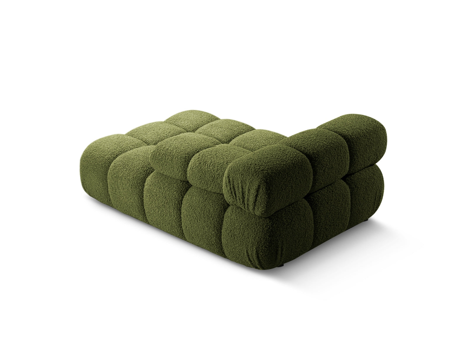Bellis Boucle Sofa Chaise Lounge rechts 1 Sitz 94cm in Green präsentiert im Onlineshop von KAQTU Design AG. L-Sofa rechts ist von Micadoni