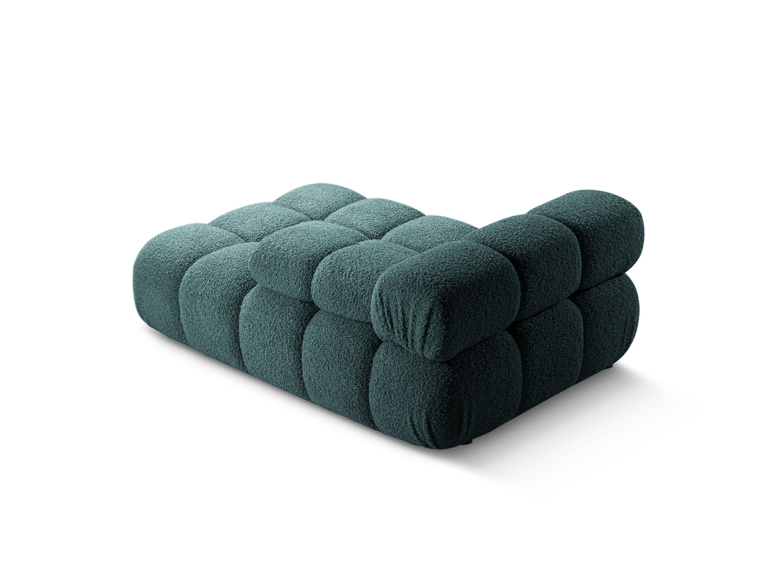 Bellis Boucle Sofa Chaise Lounge rechts 1 Sitz 94cm in Petrol präsentiert im Onlineshop von KAQTU Design AG. L-Sofa rechts ist von Micadoni