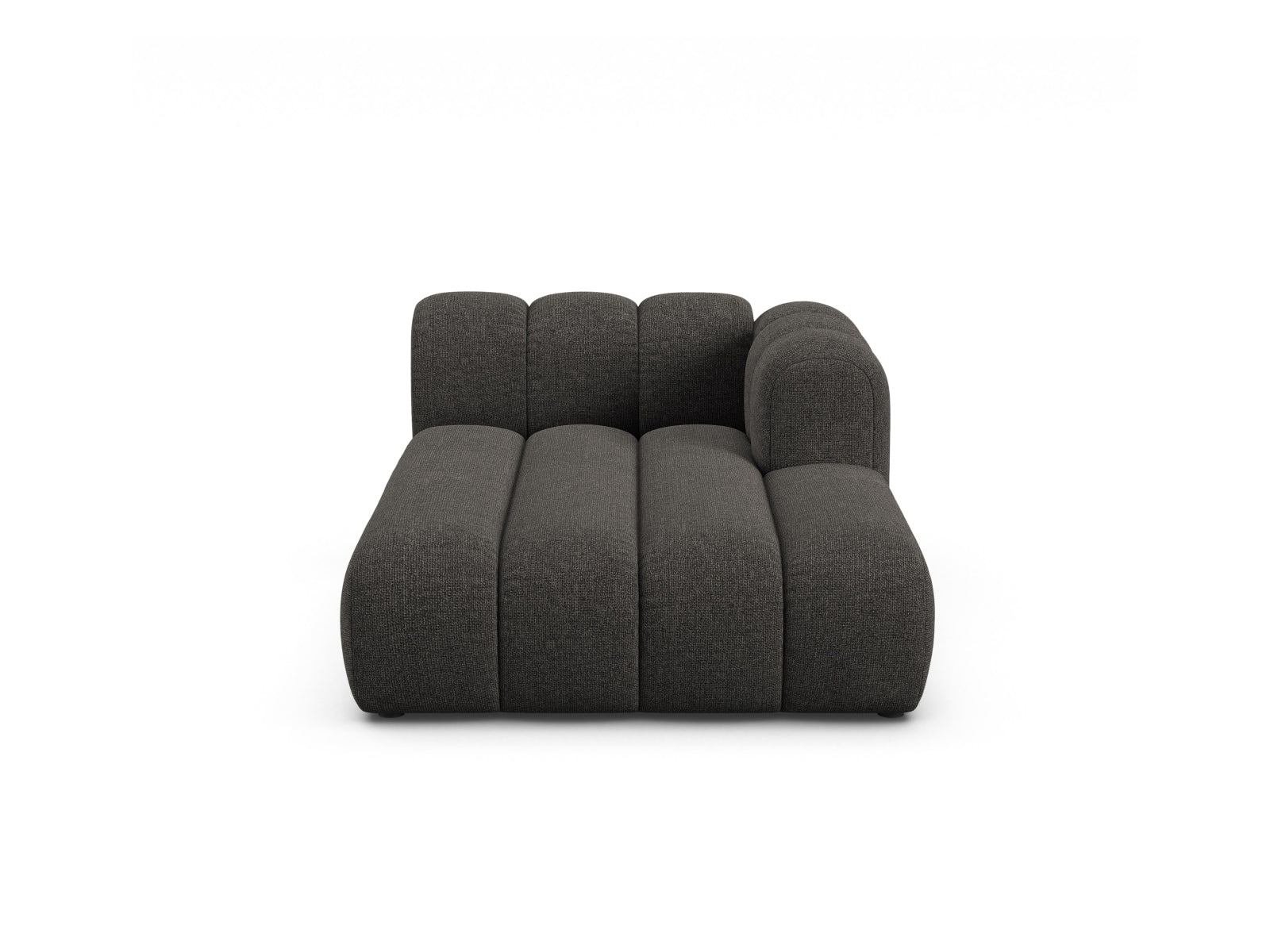 Lupine Chaise Longue rechts 2 Sitzer in Dark Grey-Eden präsentiert im Onlineshop von KAQTU Design AG. Modulares Sofa ist von Micadoni