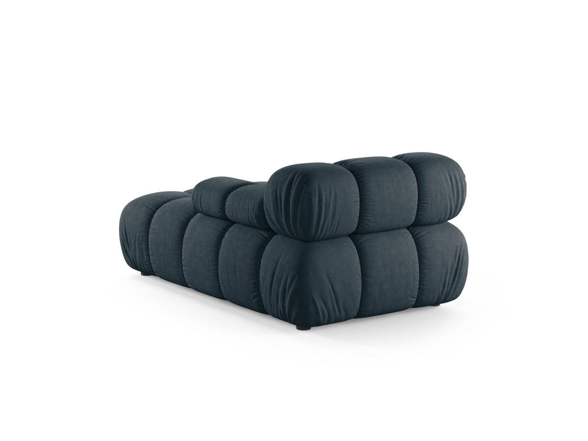 Bellis Sofamodul Chaiselongue rechts von Micadoni, Liberty-Stoff in Cappuccino, Sitzpolster mit schwarzen Kunststoffbeinen, modulares Element