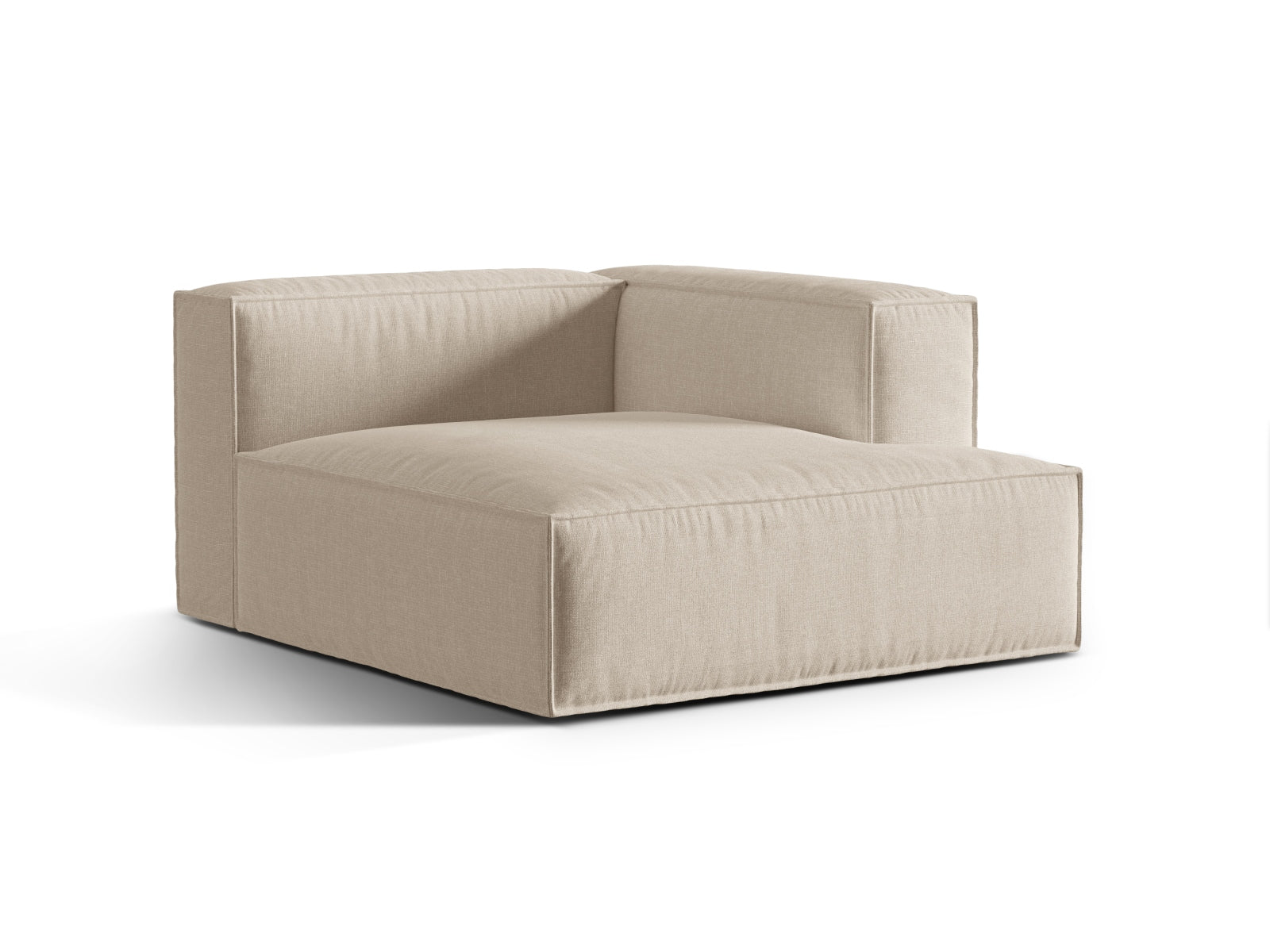 Nuria Modular Chaise Longue rechts  1 Sitzer in Beige präsentiert im Onlineshop von KAQTU Design AG. Modulares Sofa ist von Micadoni