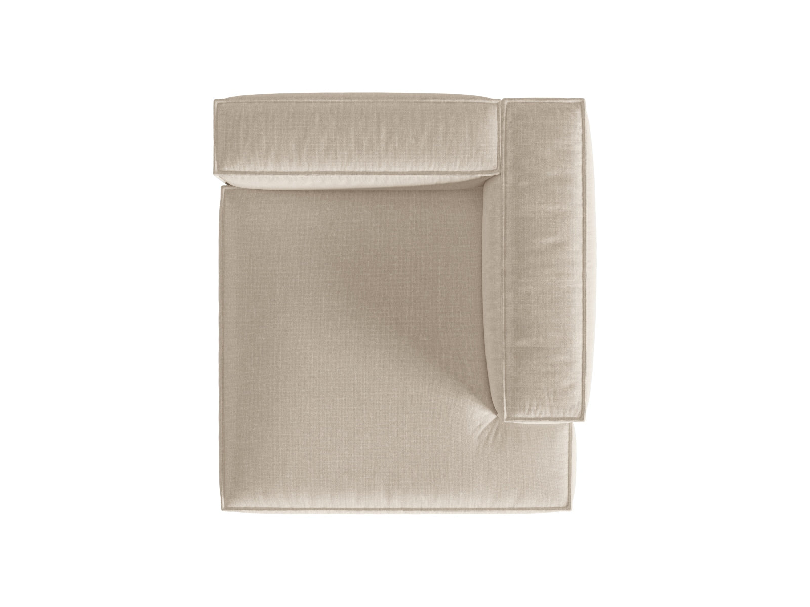 Nuria Modular Chaise Longue rechts  1 Sitzer in Beige präsentiert im Onlineshop von KAQTU Design AG. Modulares Sofa ist von Micadoni