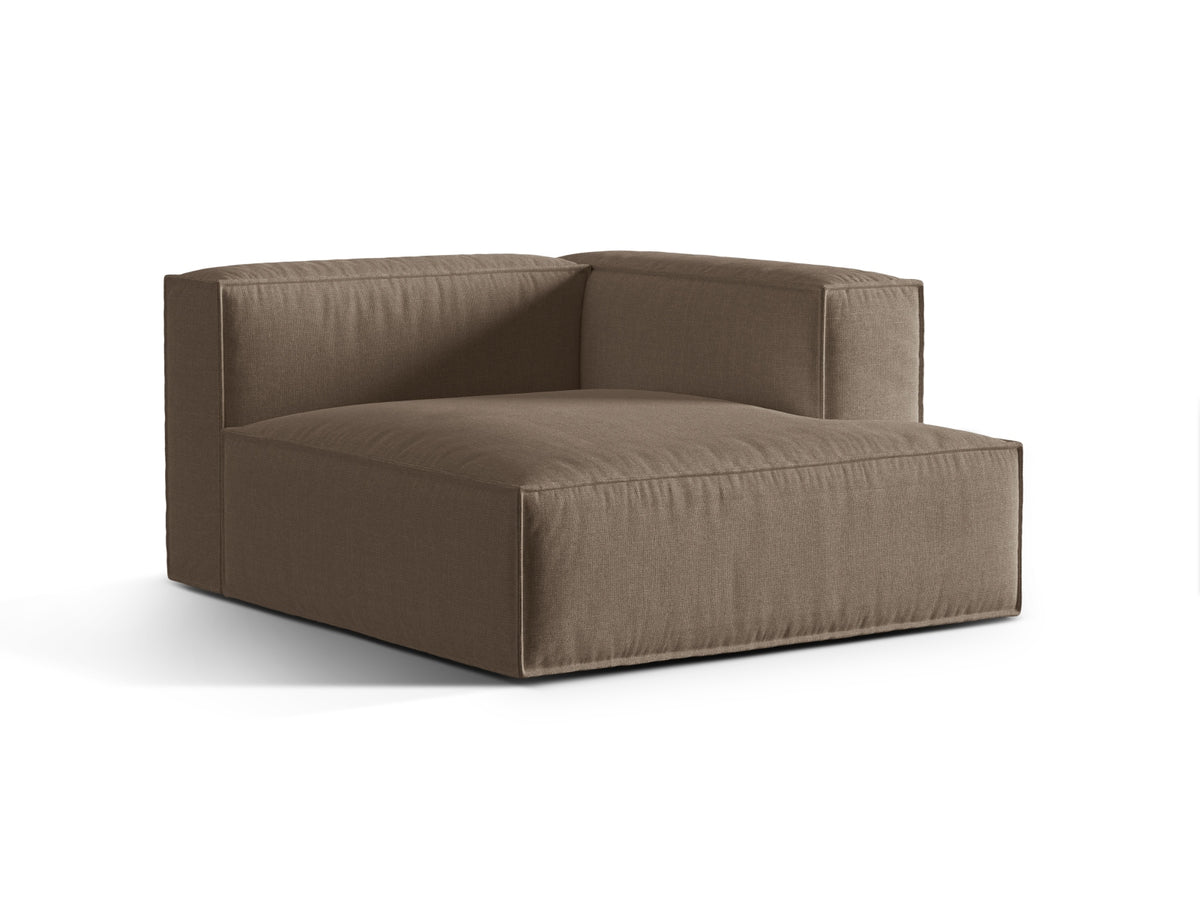 1-Sitzer Modul Chaise Longue Rechts Nuria in Cappuccino-Liberty präsentiert im Onlineshop von KAQTU Design AG. Modulares Sofa ist von Micadoni