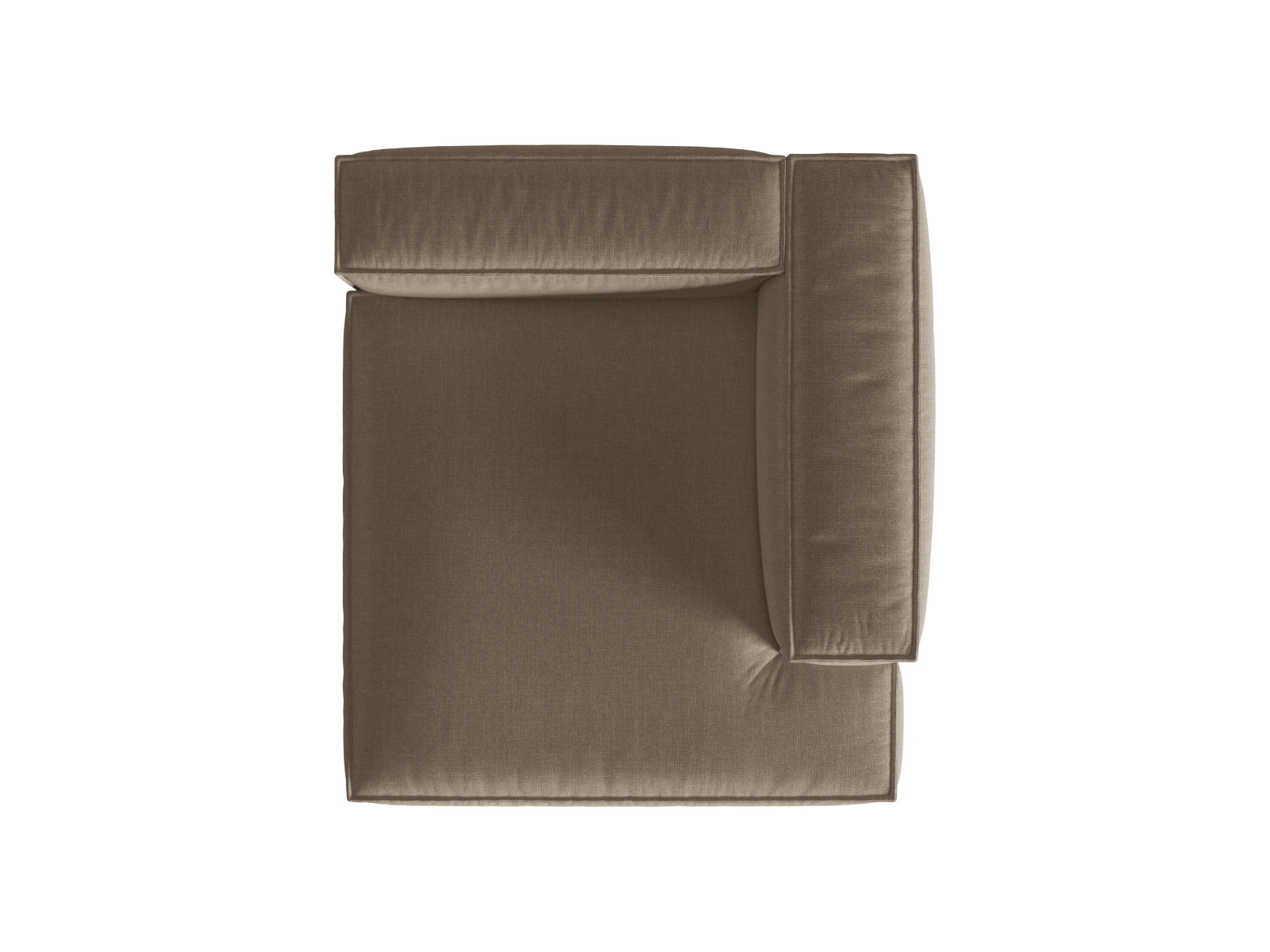 Nuria Modular Chaise Longue rechts  1 Sitzer in Cappuccino präsentiert im Onlineshop von KAQTU Design AG. Modulares Sofa ist von Micadoni