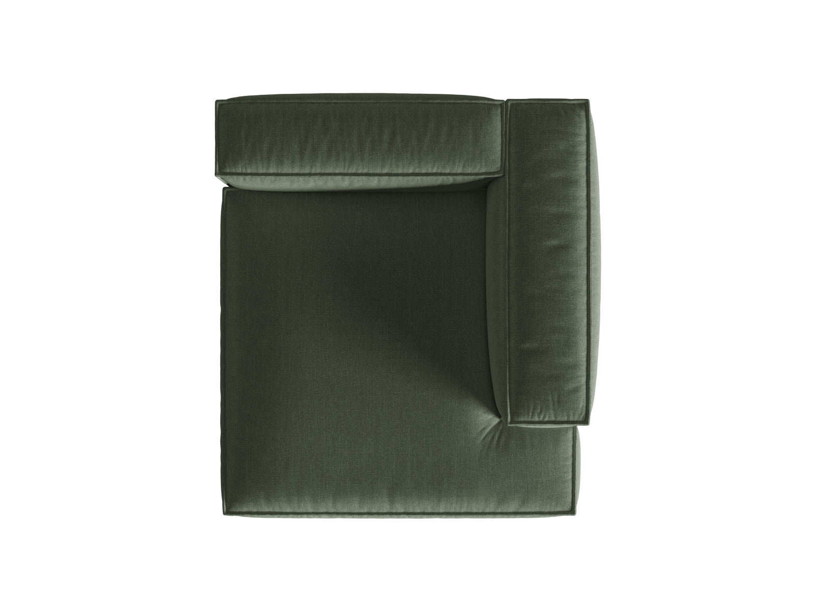 Nuria Modular Chaise Longue rechts  1 Sitzer in Moss Green präsentiert im Onlineshop von KAQTU Design AG. Modulares Sofa ist von Micadoni