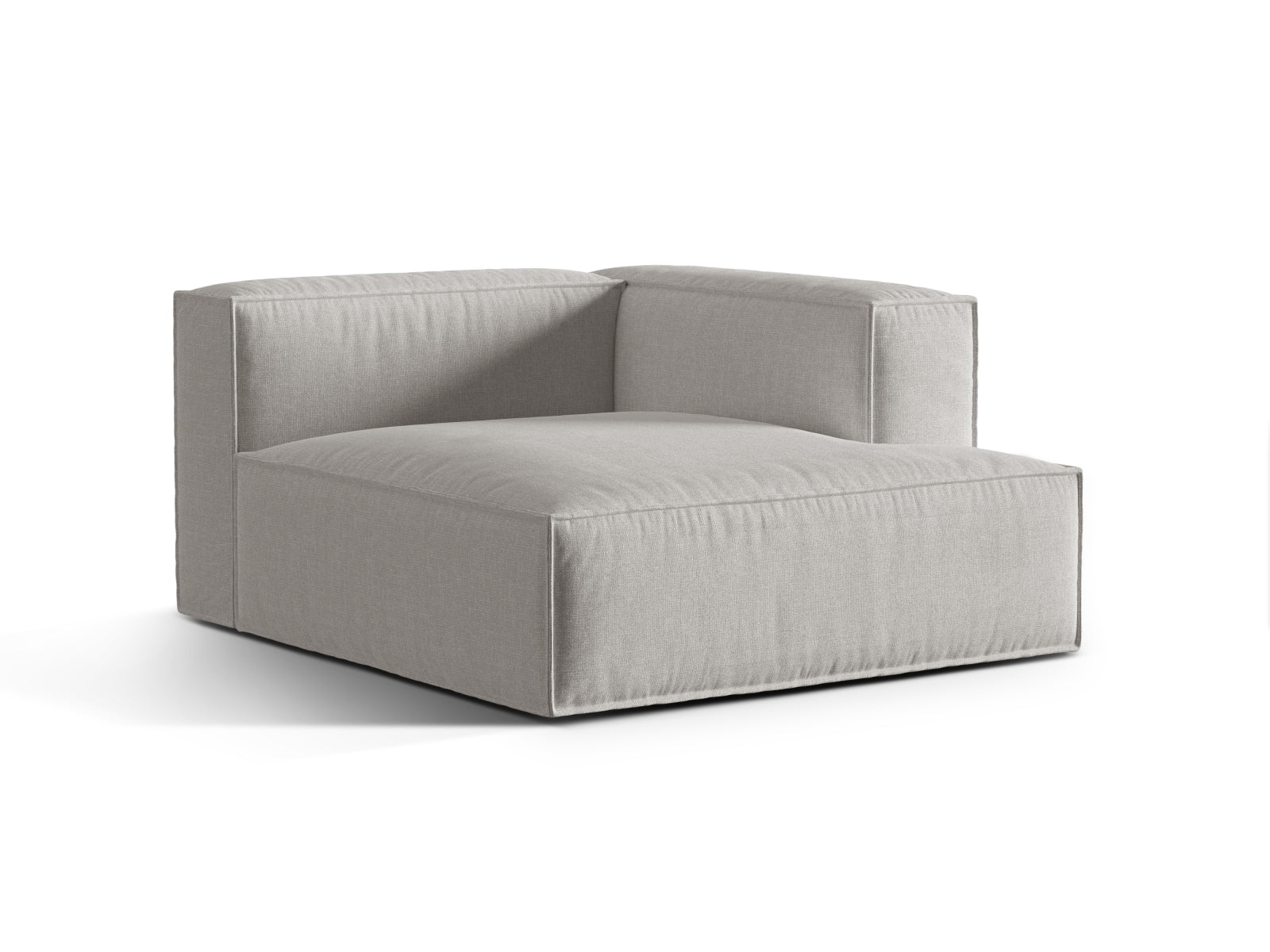 Nuria Modular Chaise Longue rechts  1 Sitzer in Light Grey präsentiert im Onlineshop von KAQTU Design AG. Modulares Sofa ist von Micadoni