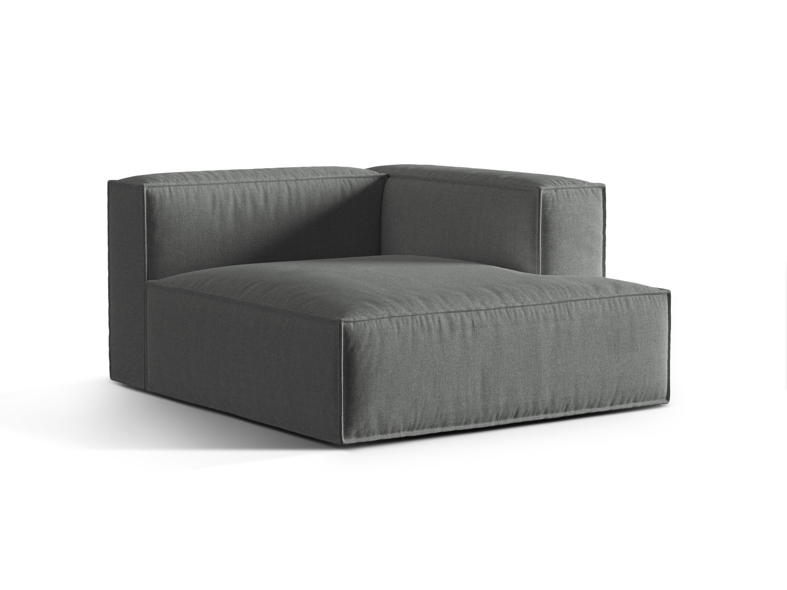 Nuria Modular Chaise Longue rechts  1 Sitzer in Grey präsentiert im Onlineshop von KAQTU Design AG. Modulares Sofa ist von Micadoni