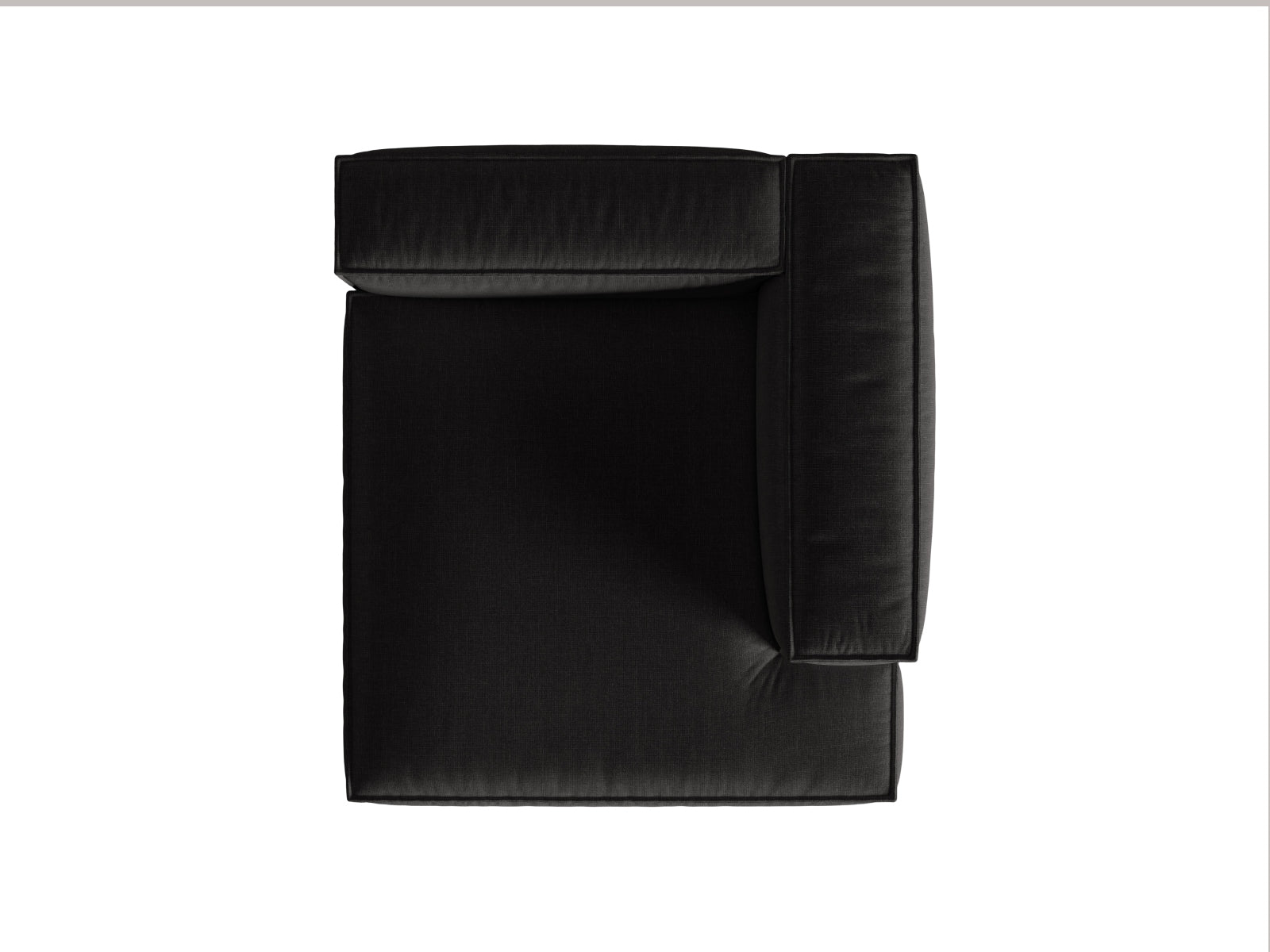 Nuria Modular Chaise Longue rechts  1 Sitzer in Black präsentiert im Onlineshop von KAQTU Design AG. Modulares Sofa ist von Micadoni