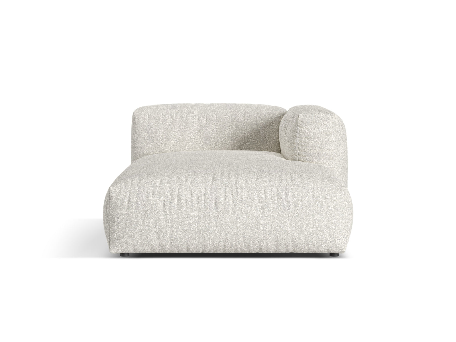 1-Sitzer Chaise Longue Rechts Martina in Grey Beige Melange-Monet präsentiert im Onlineshop von KAQTU Design AG. Modulares Sofa ist von Micadoni