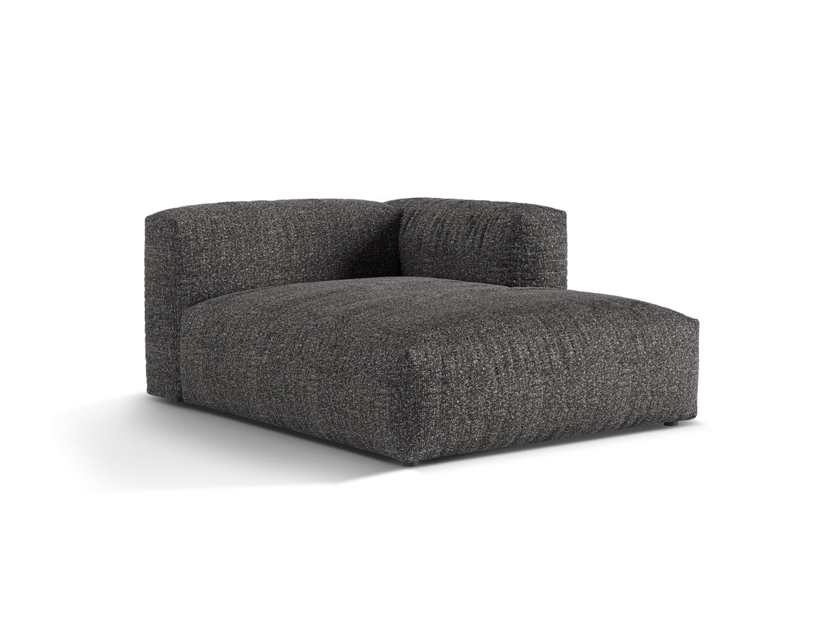1-Sitzer Chaise Longue Rechts Martina in Anthracite-Monet präsentiert im Onlineshop von KAQTU Design AG. Modulares Sofa ist von Micadoni