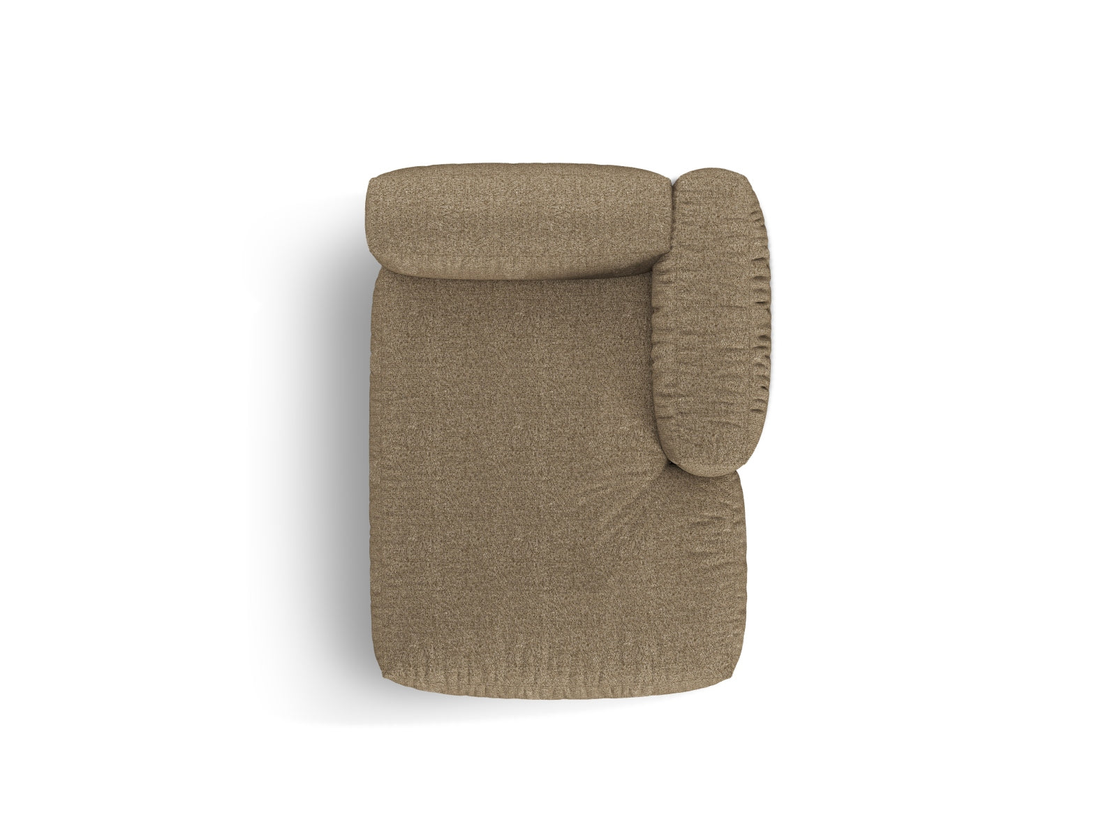 Moderne 1-Sitzer Chaise Longue Rechts Martina in warmem Cappuccino, perfekt für gemütliche Ecken und stilvolle Einrichtung.