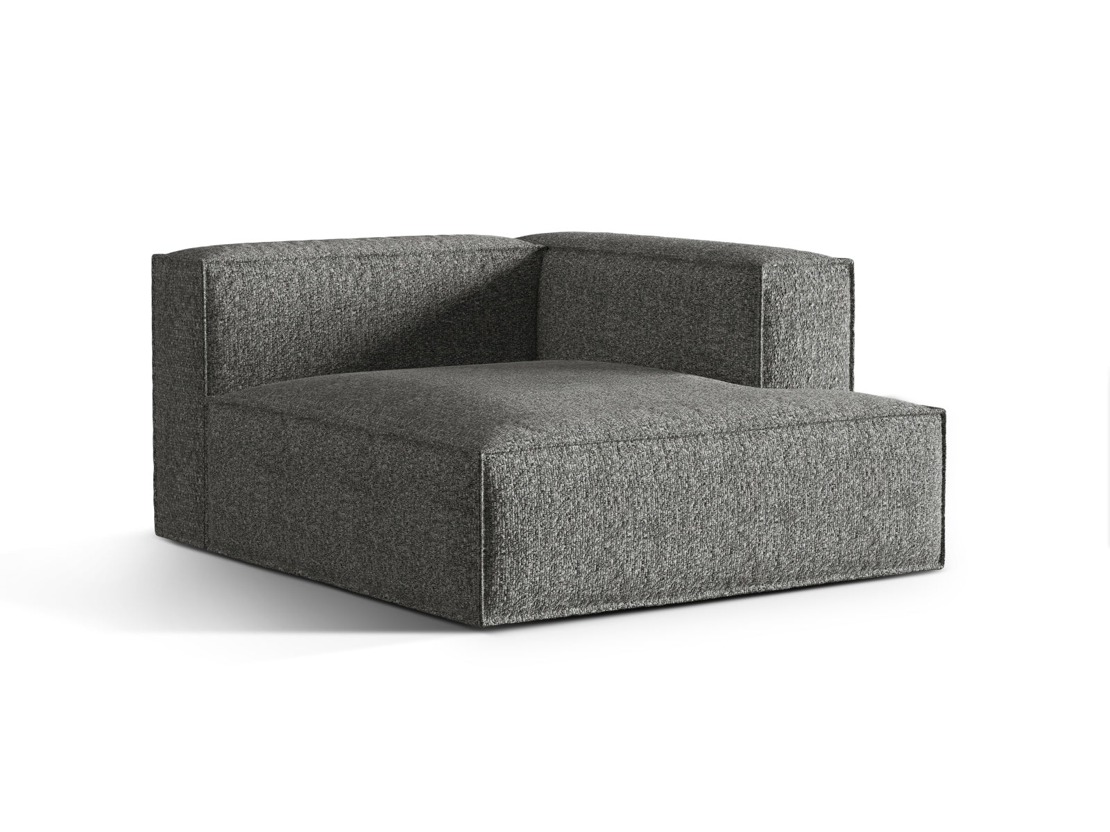 Nuria Boucle Chaise Longue rechts 1 Sitzer in Graphite präsentiert im Onlineshop von KAQTU Design AG. Modulares Sofa ist von Micadoni