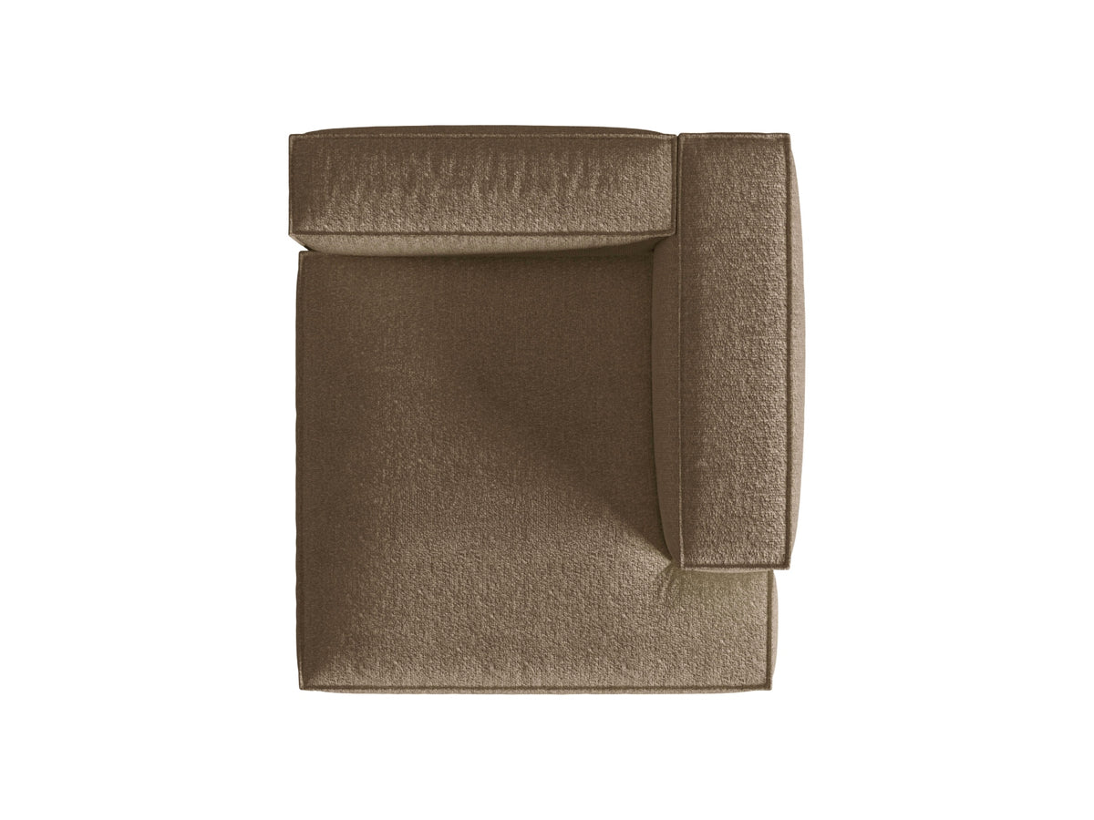 Nuria Boucle Chaise Longue rechts 1 Sitzer in Cappuccino-Monet präsentiert im Onlineshop von KAQTU Design AG. Modulares Sofa ist von Micadoni
