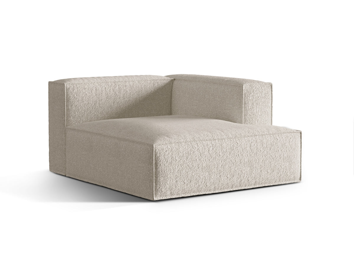 Nuria Boucle Chaise Longue rechts 1 Sitzer in Beige-Monet präsentiert im Onlineshop von KAQTU Design AG. Modulares Sofa ist von Micadoni