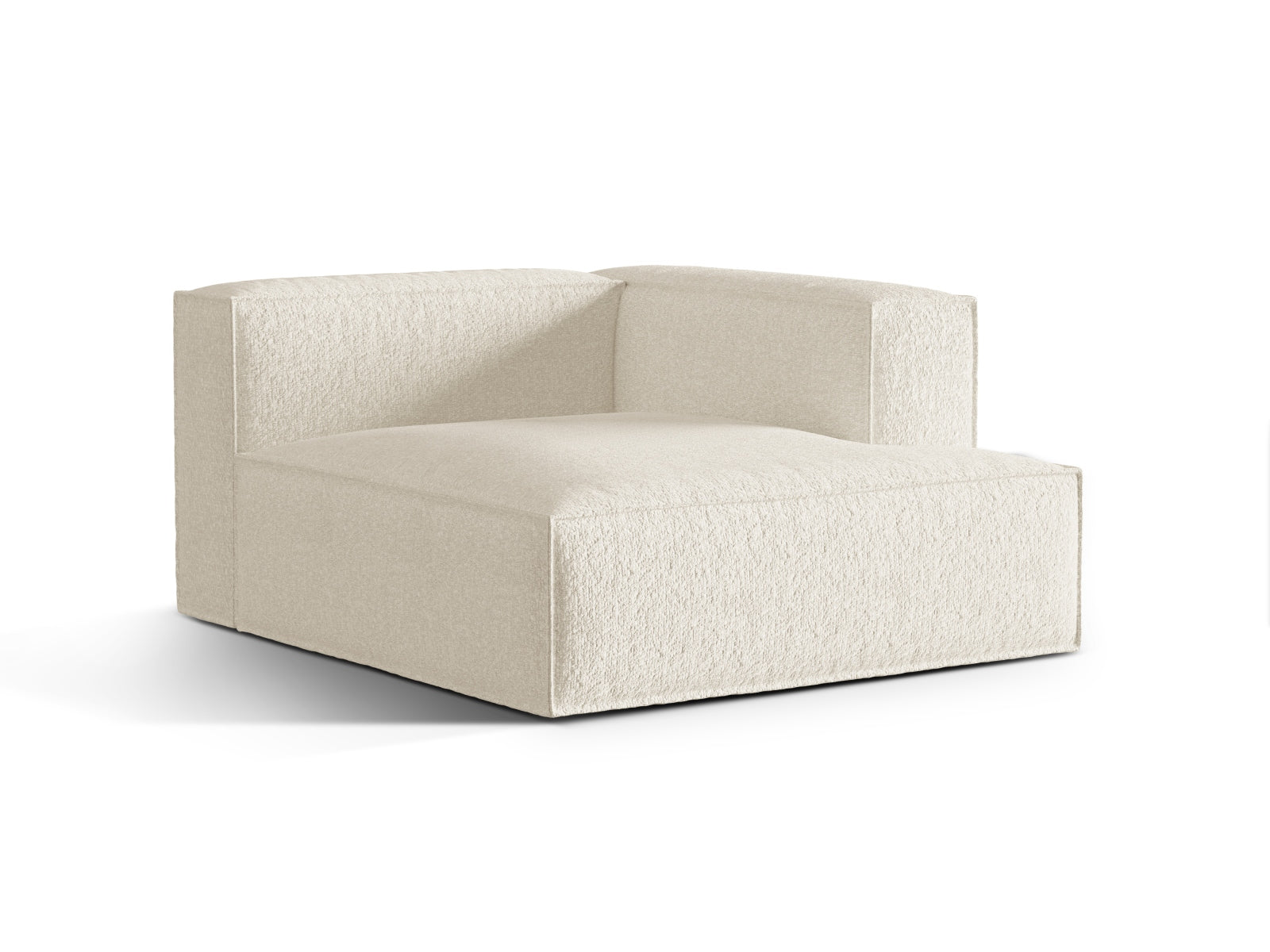 Nuria Boucle Chaise Longue rechts 1 Sitzer in Ivory präsentiert im Onlineshop von KAQTU Design AG. Modulares Sofa ist von Micadoni