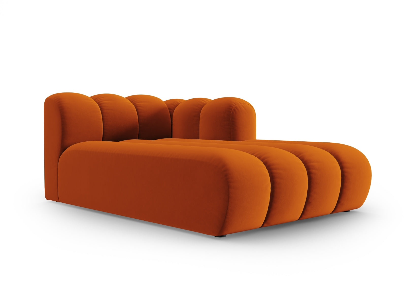 Lupine Velour Sofa Chaise Lounge rechts 2 Sitzer in Terracotta-Salvador präsentiert im Onlineshop von KAQTU Design AG. L-Sofa rechts ist von Micadoni