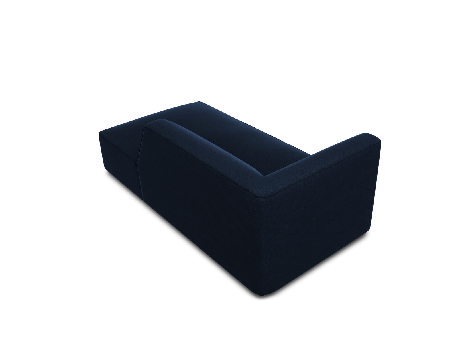Ruby Velour Sofa Chaise Lounge rechts 1 Sitz in Royal Blue präsentiert im Onlineshop von KAQTU Design AG. L-Sofa rechts ist von Micadoni