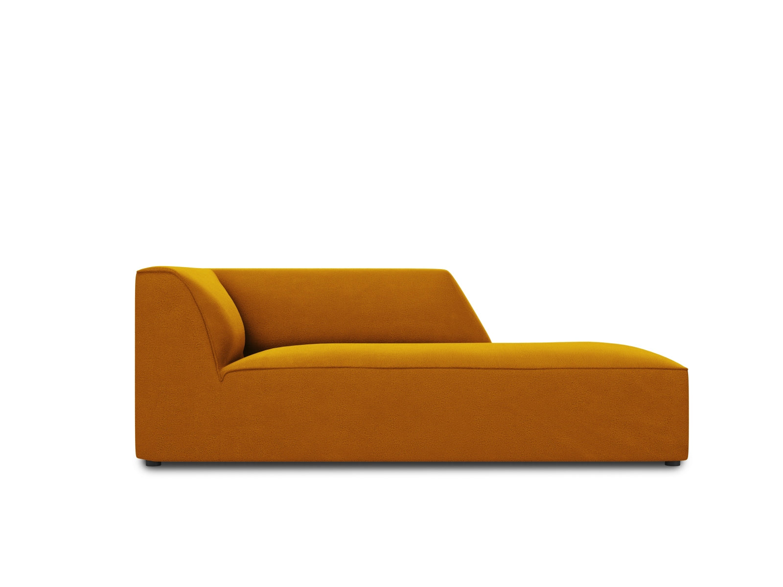 Ruby Velour Sofa Chaise Lounge rechts 1 Sitz in Yellow-Salvador präsentiert im Onlineshop von KAQTU Design AG. L-Sofa rechts ist von Micadoni
