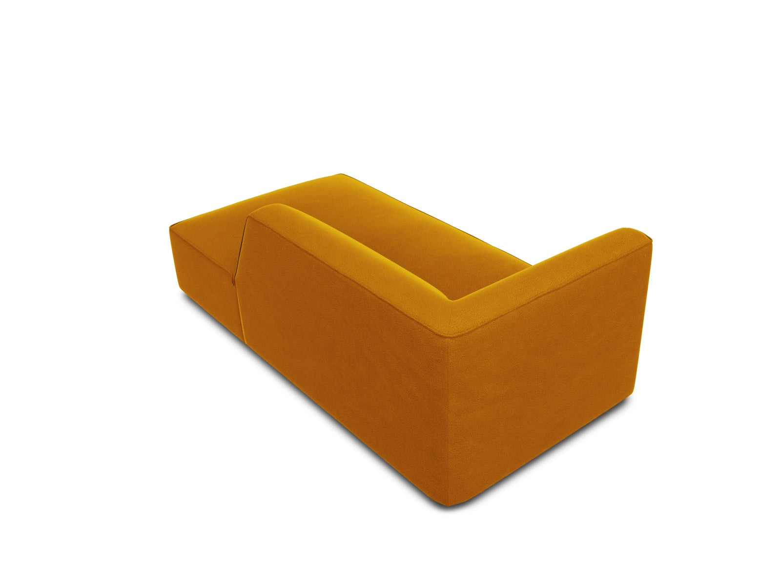 Ruby Velour Sofa Chaise Lounge rechts 1 Sitz in Yellow präsentiert im Onlineshop von KAQTU Design AG. L-Sofa rechts ist von Micadoni