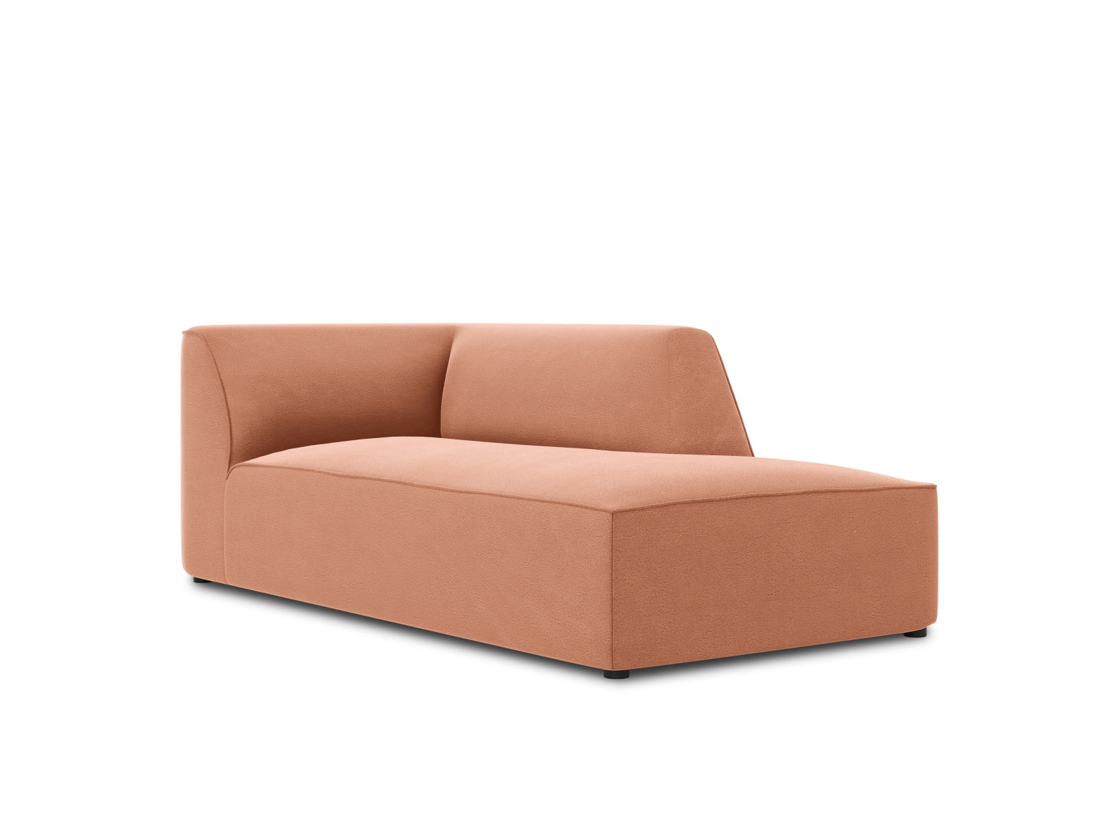 Elegantes Ruby Velour Sofa Chaise Lounge in sanftem Rosa, ideal für stilvolle Wohnräume, erhältlich bei Micadoni.