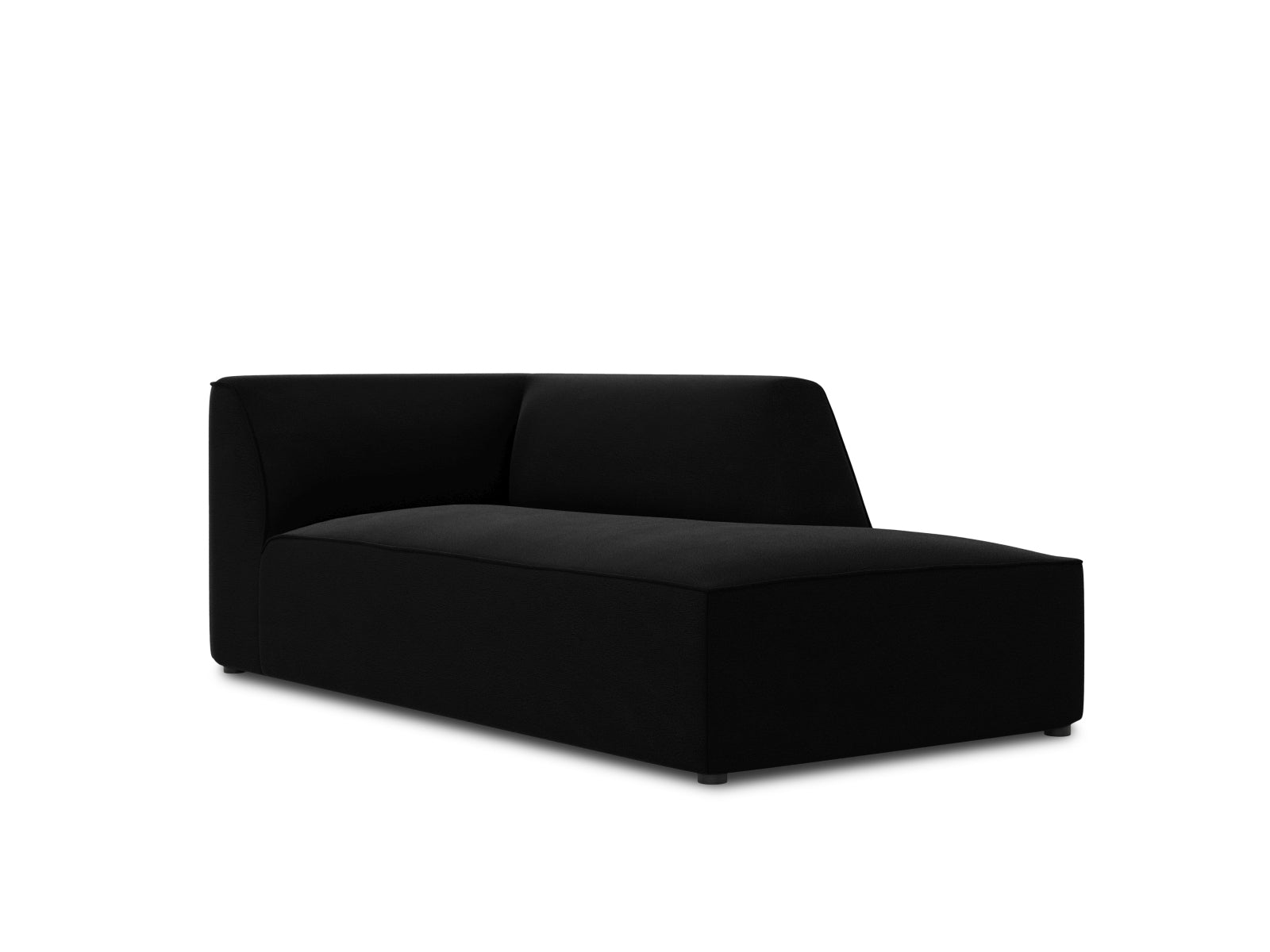 Ruby Velour Sofa Chaise Lounge rechts 1 Sitz in Black präsentiert im Onlineshop von KAQTU Design AG. L-Sofa rechts ist von Micadoni