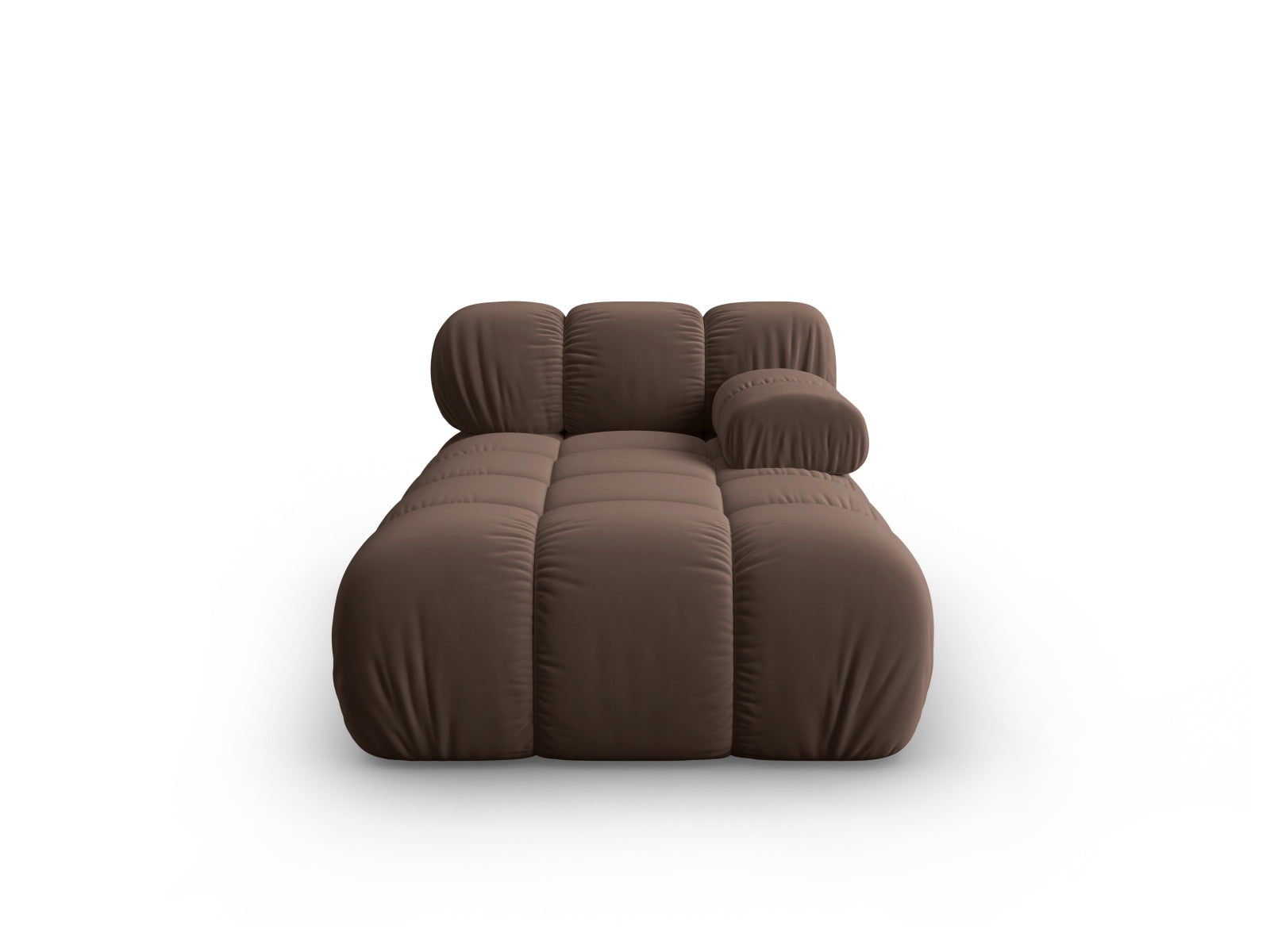 Bellis Velour Sofa Chaise Lounge rechts 1 Sitz 94cm in Dark Brown präsentiert im Onlineshop von KAQTU Design AG. L-Sofa rechts ist von Micadoni