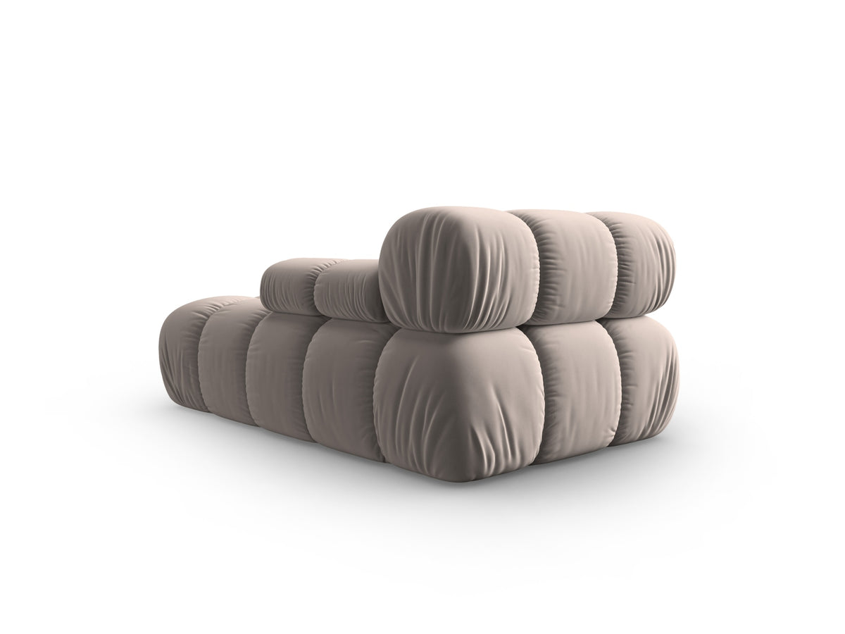 Bellis Velour Sofa Chaise Lounge rechts 1 Sitz 94cm in Cappuccino-Bluvel präsentiert im Onlineshop von KAQTU Design AG. Modulares Sofa ist von Micadoni