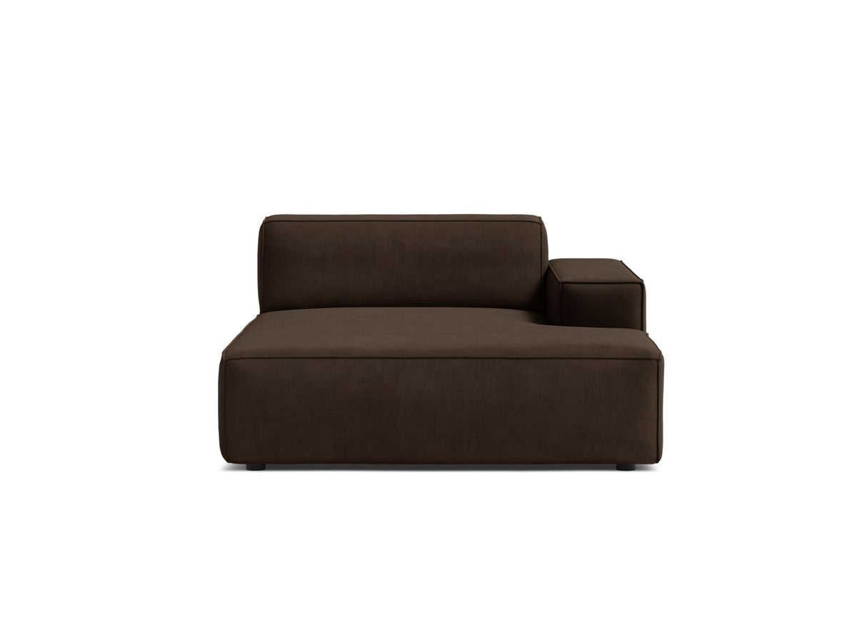 1-Sitzer Chaise Longue Rechts Jodie in Dark Grey-Bluvel präsentiert im Onlineshop von KAQTU Design AG. Modulares Sofa ist von Micadoni