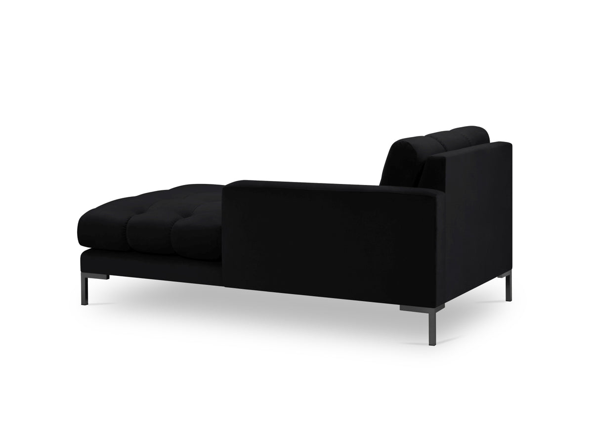 Mamaia Velour Sofa Chaise Lounge rechts 1 Sitz in Black/Schwarz-Bluvel präsentiert im Onlineshop von KAQTU Design AG. L-Sofa rechts ist von Micadoni