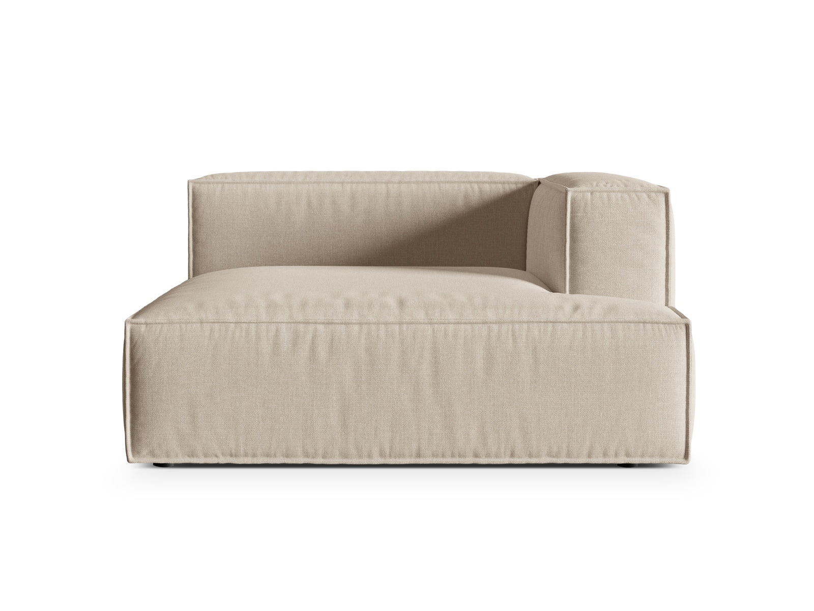 Nuria Modular Chaise Longue rechts  1 Sitzer in Beige präsentiert im Onlineshop von KAQTU Design AG. Modulares Sofa ist von Micadoni