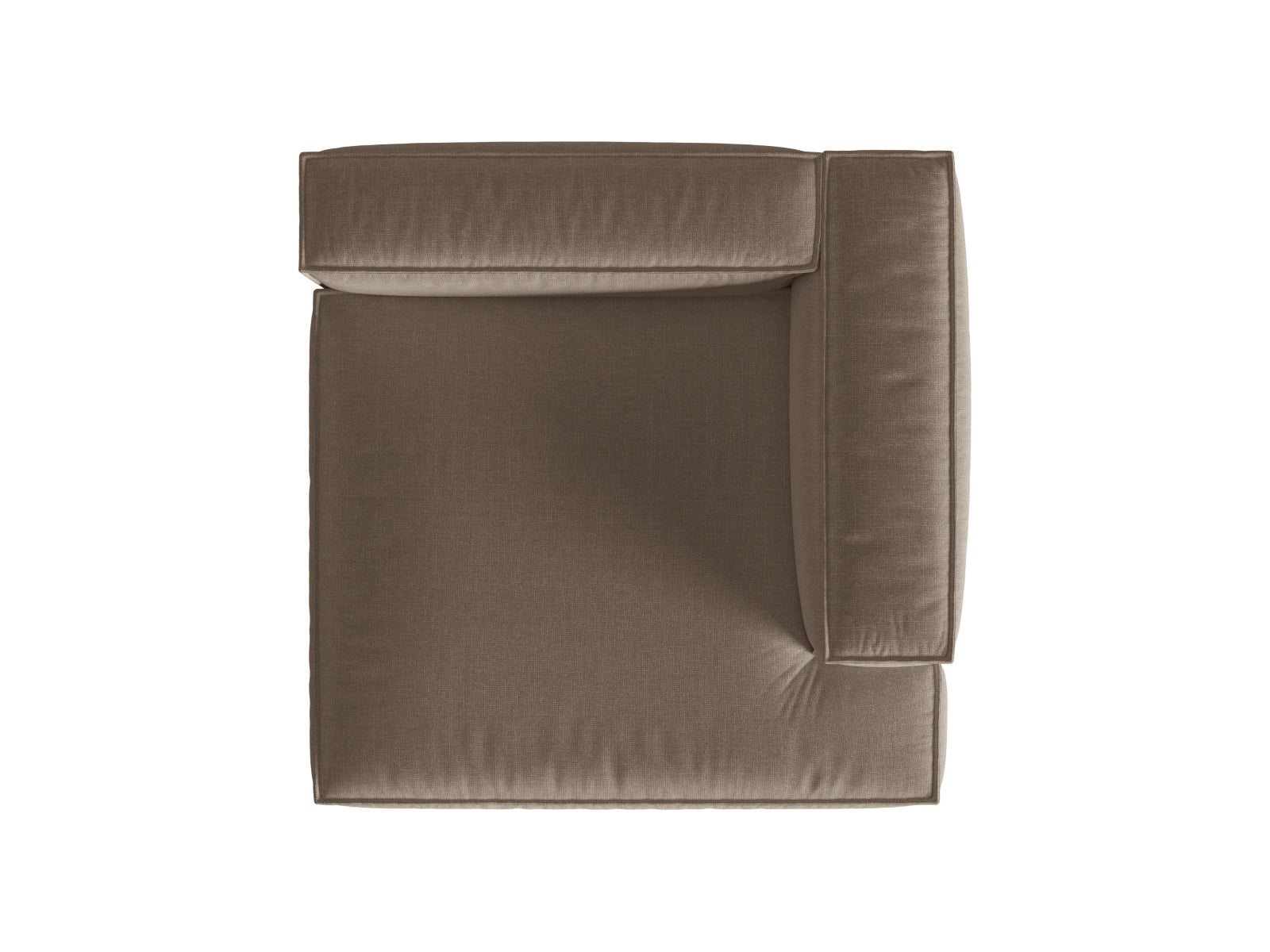 Nuria Modular Chaise Longue rechts  1 Sitzer in Cappuccino präsentiert im Onlineshop von KAQTU Design AG. Modulares Sofa ist von Micadoni