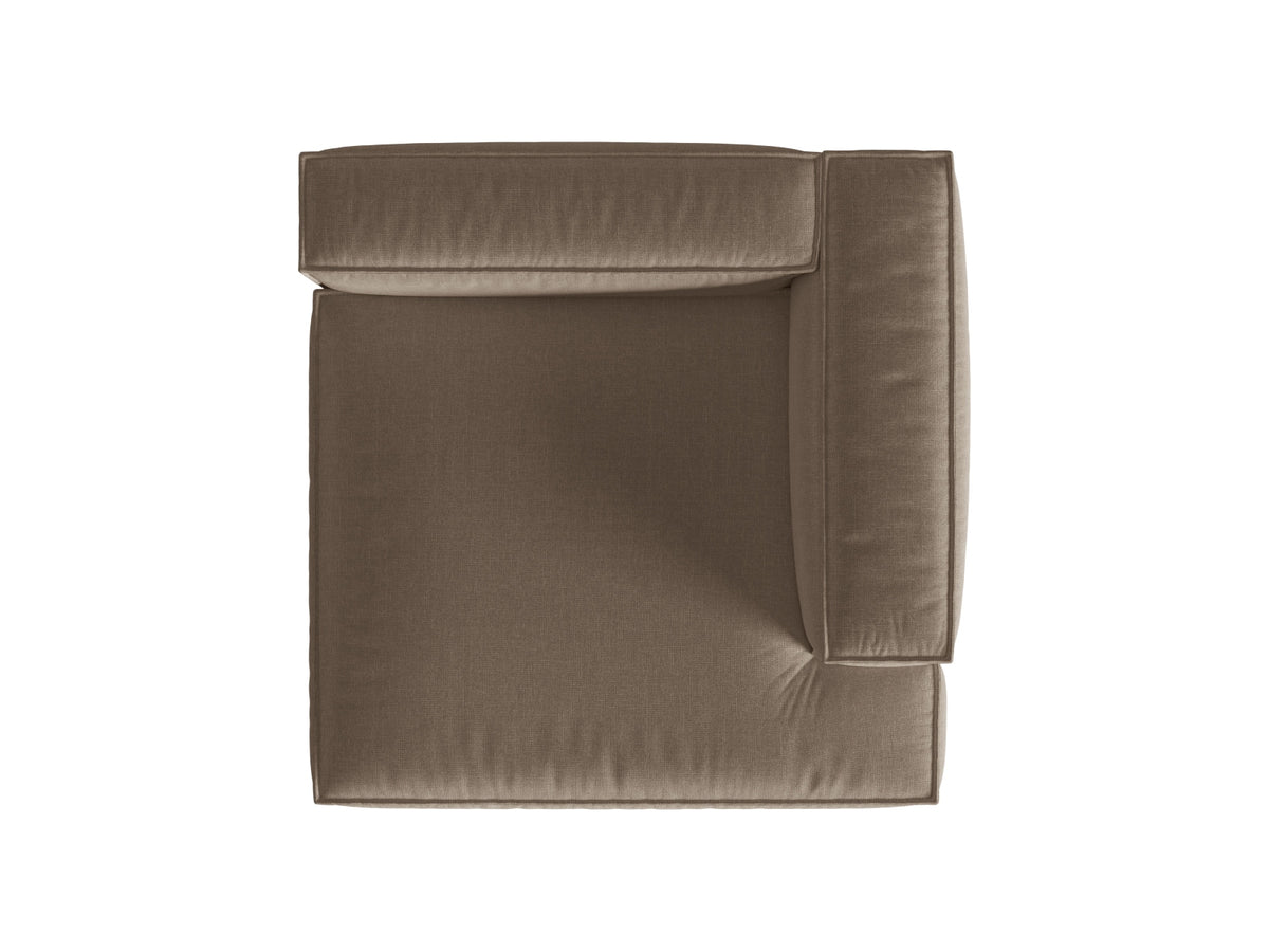1-Sitzer Chaise Longue Rechts Nuria in Cappuccino-Liberty präsentiert im Onlineshop von KAQTU Design AG. Modulares Sofa ist von Micadoni
